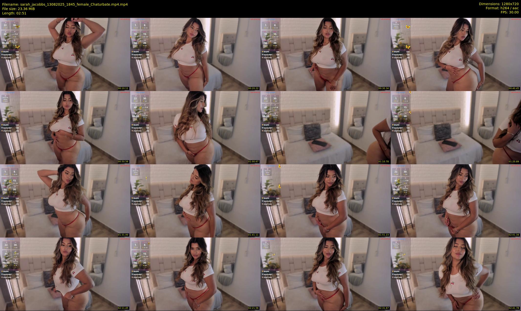 sarah_jacobbs — 3 minute Chaturbate female cam show recording, 720p, Aug 13, 2025