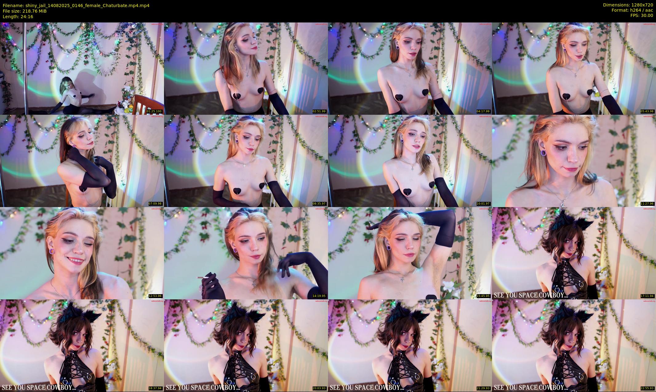 shiny_jail — 25 minute Chaturbate female cam show recording, 720p, Aug 14, 2025