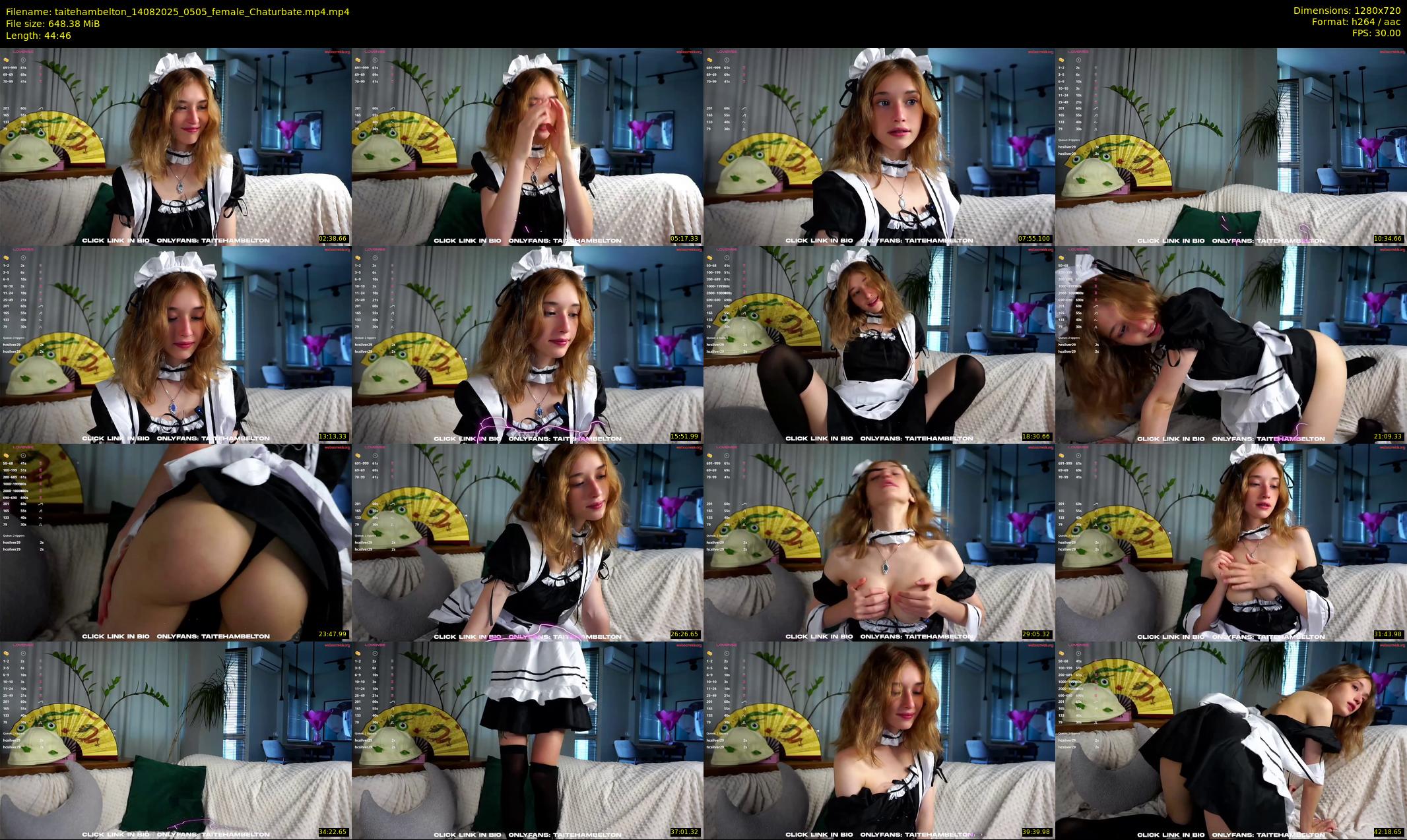 taitehambelton — 45 minute Chaturbate female cam show recording, 720p, Aug 14, 2025