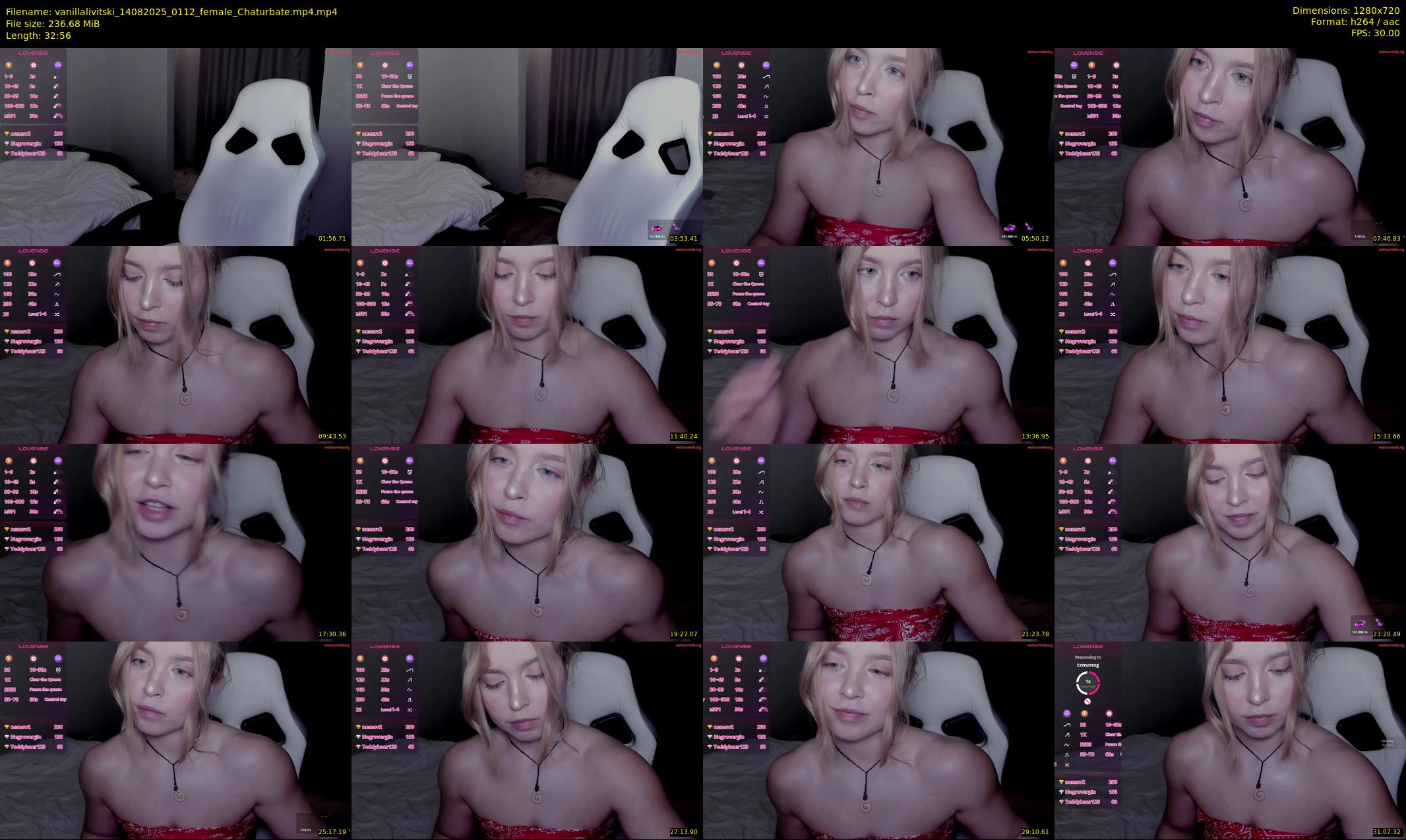 vanillalivitski — 33 minute Chaturbate female cam show recording, 720p, Aug 14, 2025