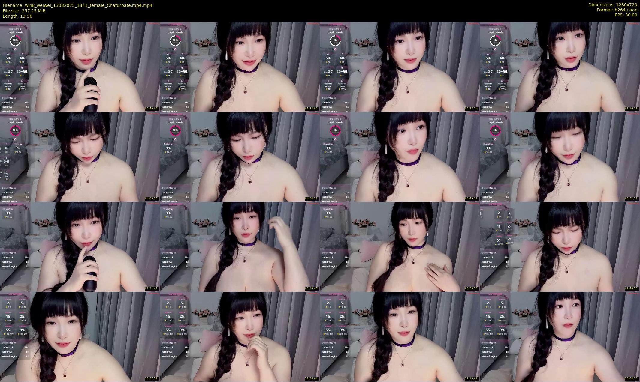 wink_weiwei — 14 minute Chaturbate female cam show recording, 720p, Aug 13, 2025