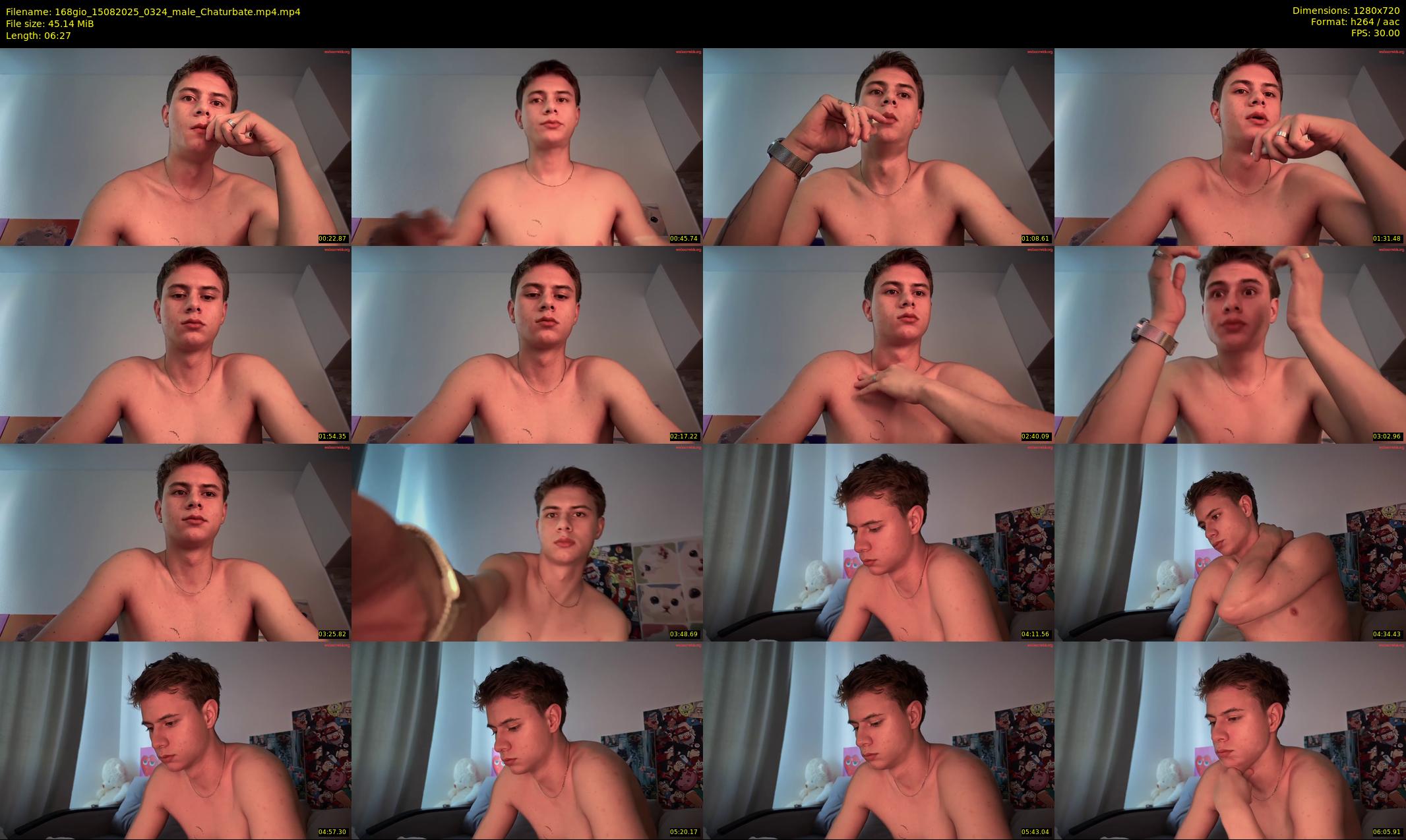168gio — 7 minute Chaturbate male cam show recording, 720p, Aug 15, 2025