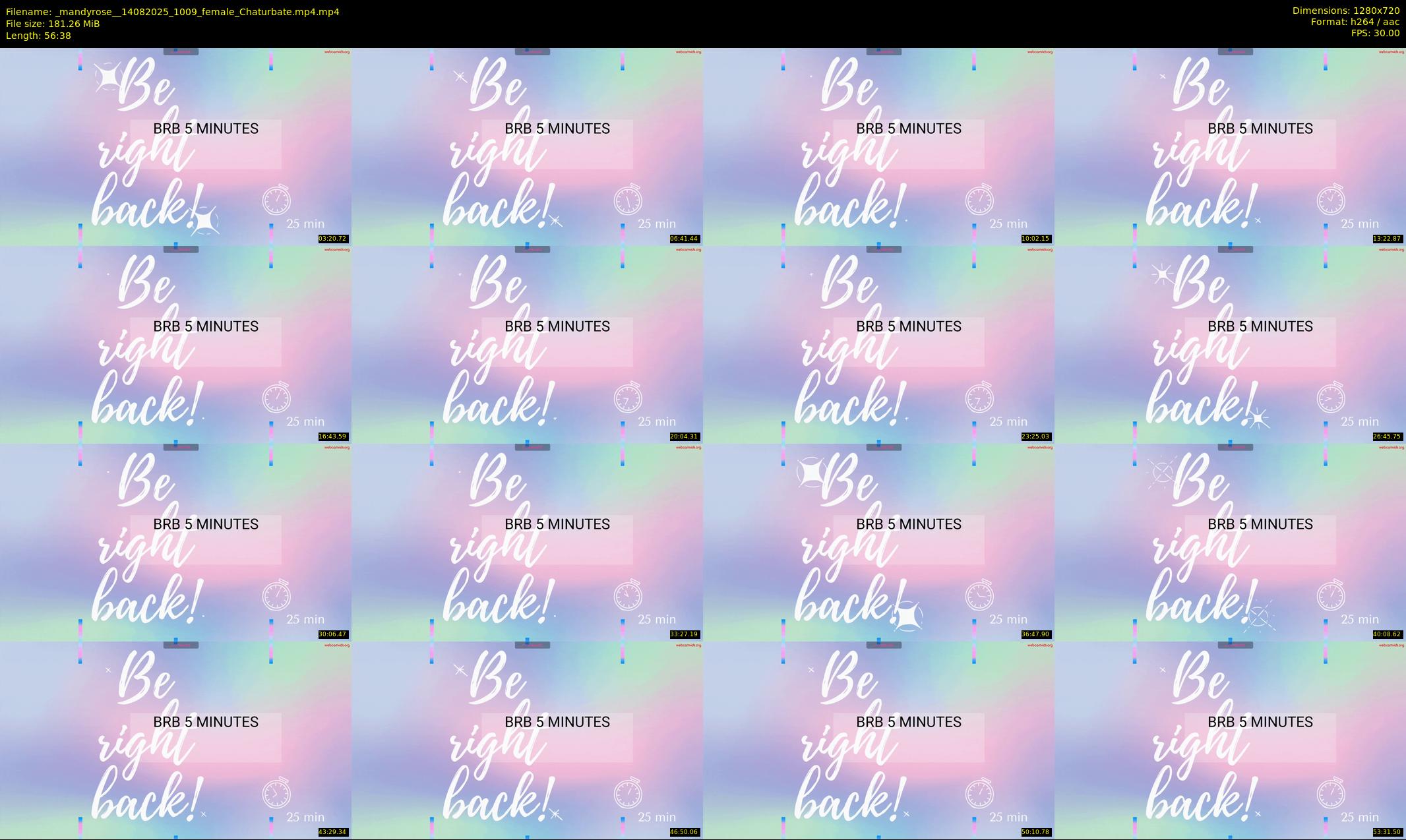 _mandyrose_ — 57 minute Chaturbate female cam show recording, 720p, Aug 14, 2025