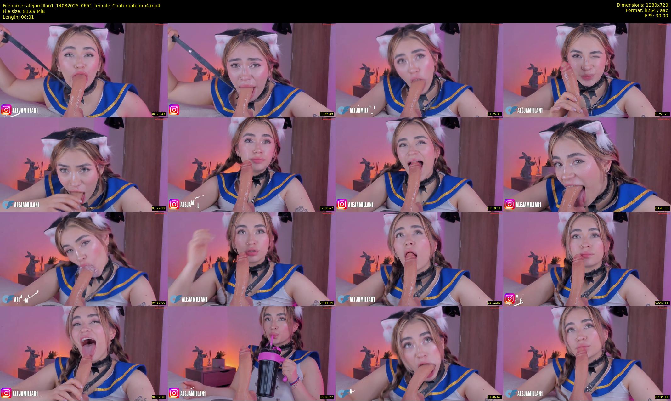 alejamillan1 — 9 minute Chaturbate female cam show recording, 720p, Aug 14, 2025