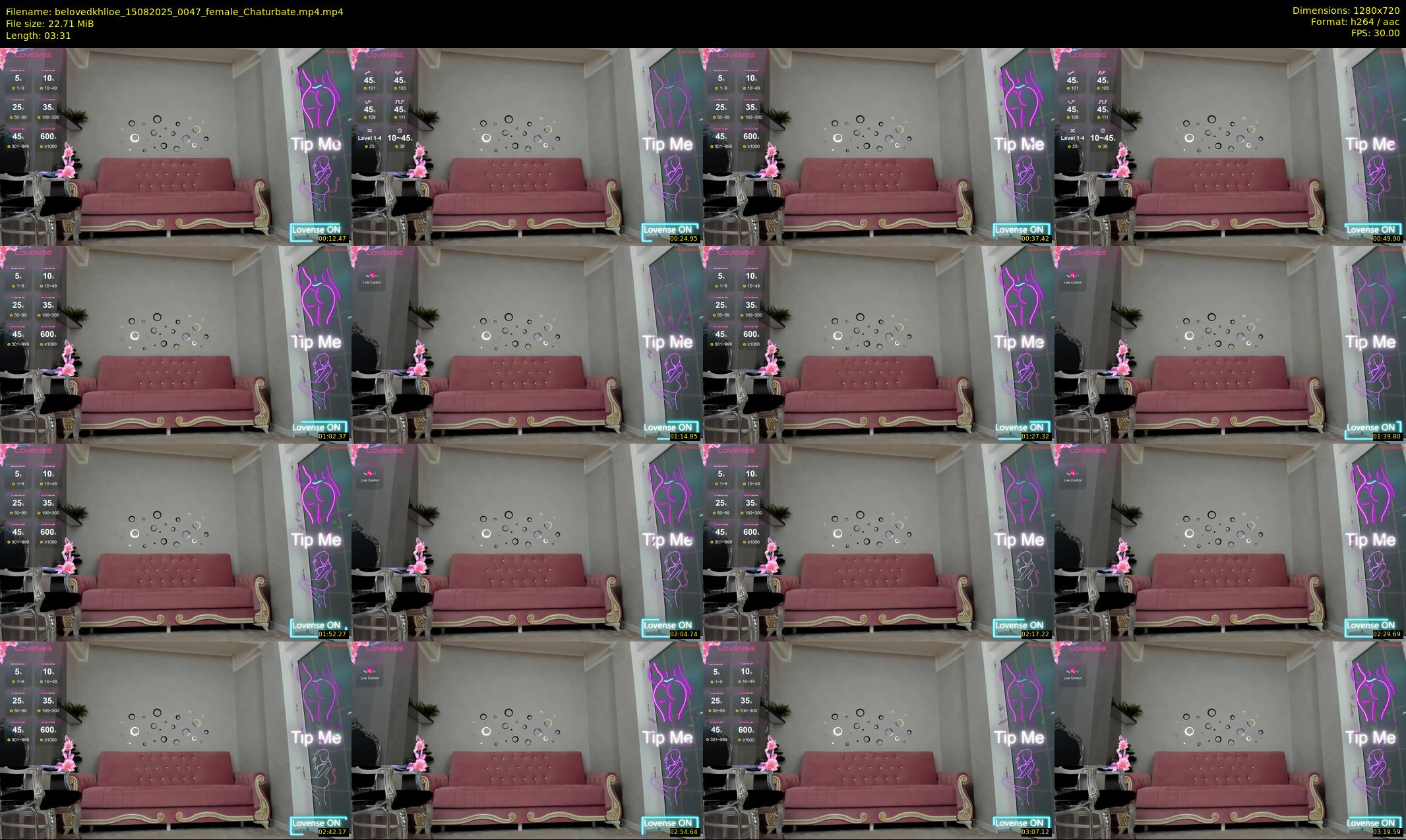 belovedkhlloe — 4 minute Chaturbate female cam show recording, 720p, Aug 15, 2025