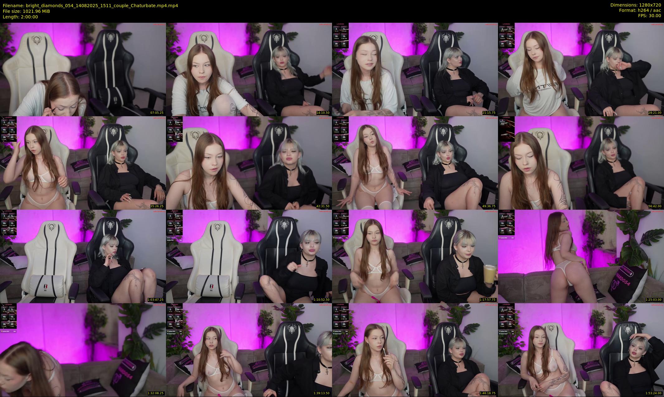 bright_diamonds_054 — 120 minute Chaturbate couple cam show recording, 720p, Aug 14, 2025
