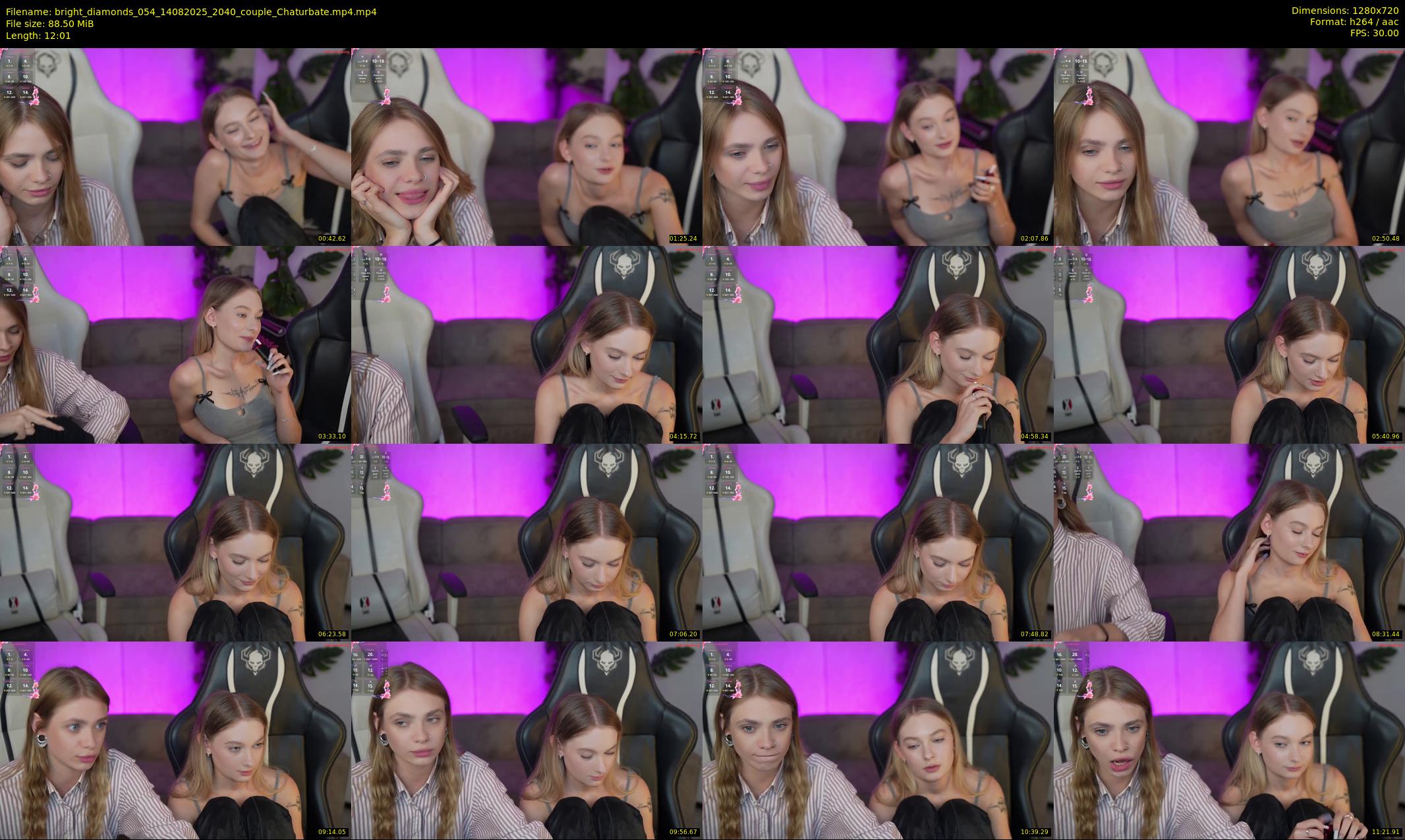 bright_diamonds_054 — 13 minute Chaturbate couple cam show recording, 720p, Aug 14, 2025