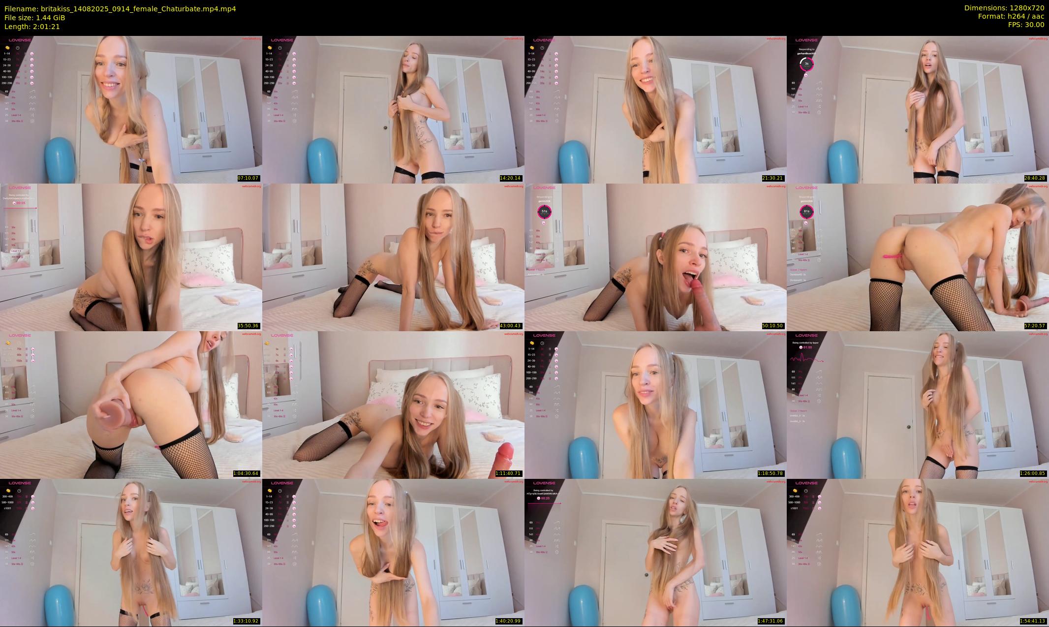 britakiss — 122 minute Chaturbate female cam show recording, 720p, Aug 14, 2025