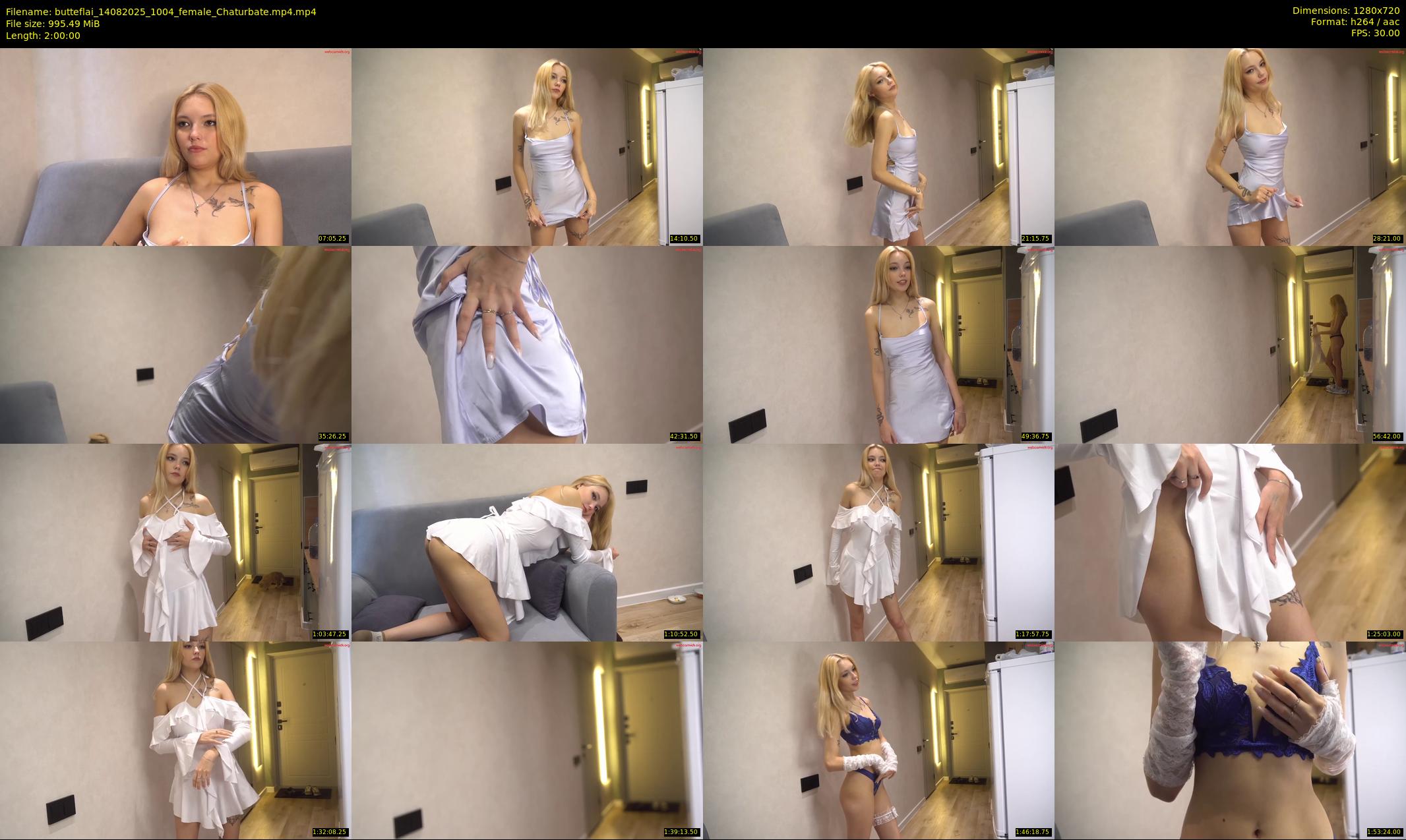 butteflai — 120 minute Chaturbate female cam show recording, 720p, Aug 14, 2025