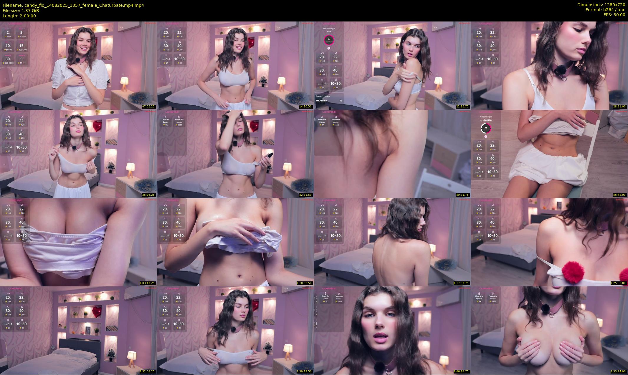 candy_flo — 120 minute Chaturbate female cam show recording, 720p, Aug 14, 2025