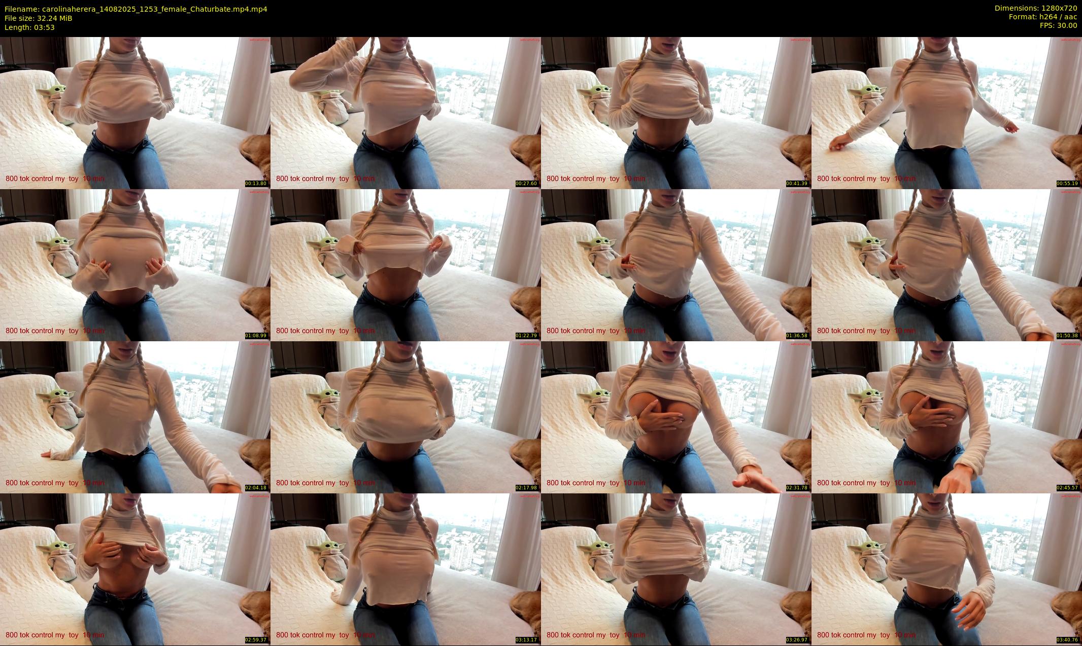 carolinaherera — 4 minute Chaturbate female cam show recording, 720p, Aug 14, 2025