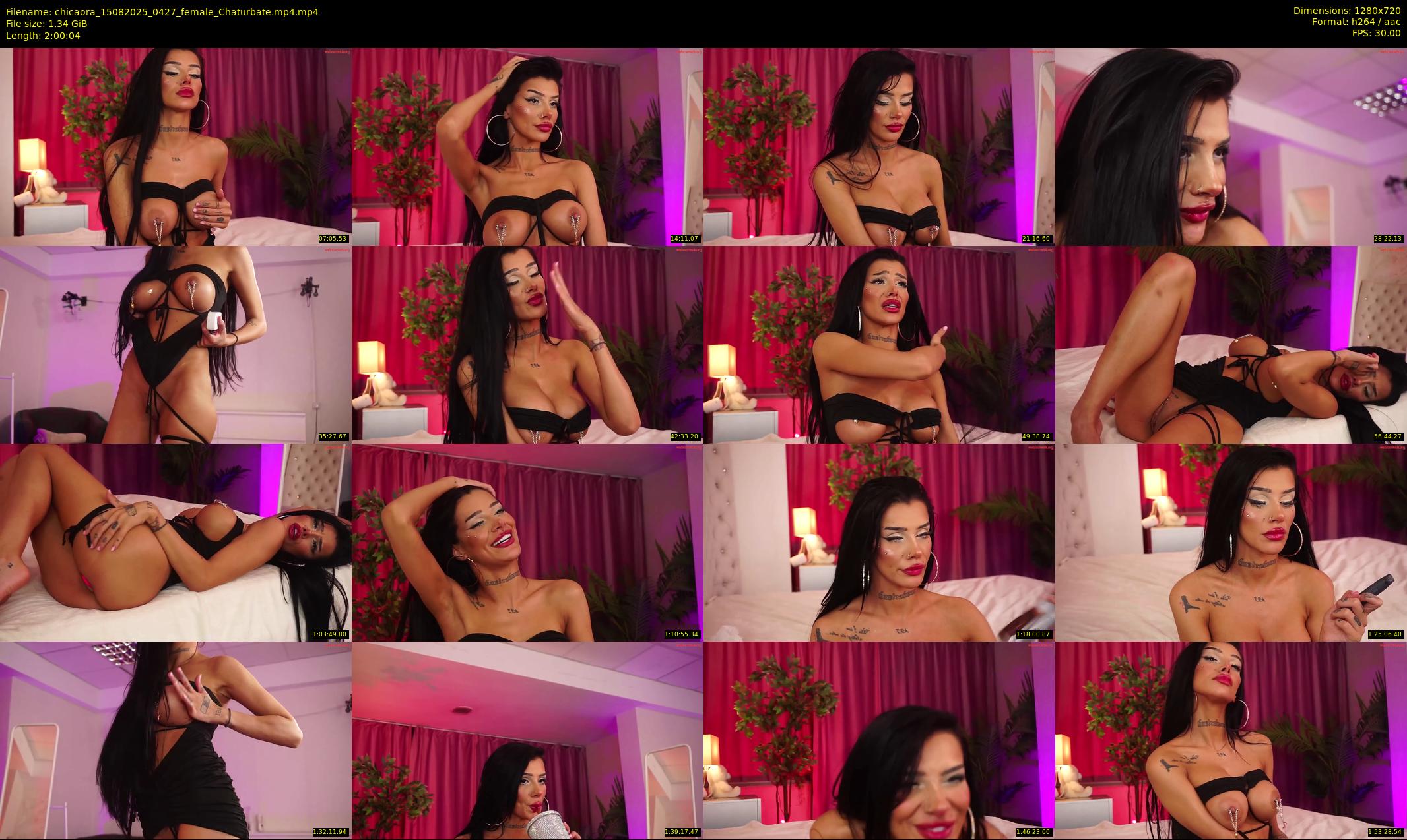 chicaora — 121 minute Chaturbate female cam show recording, 720p, Aug 15, 2025