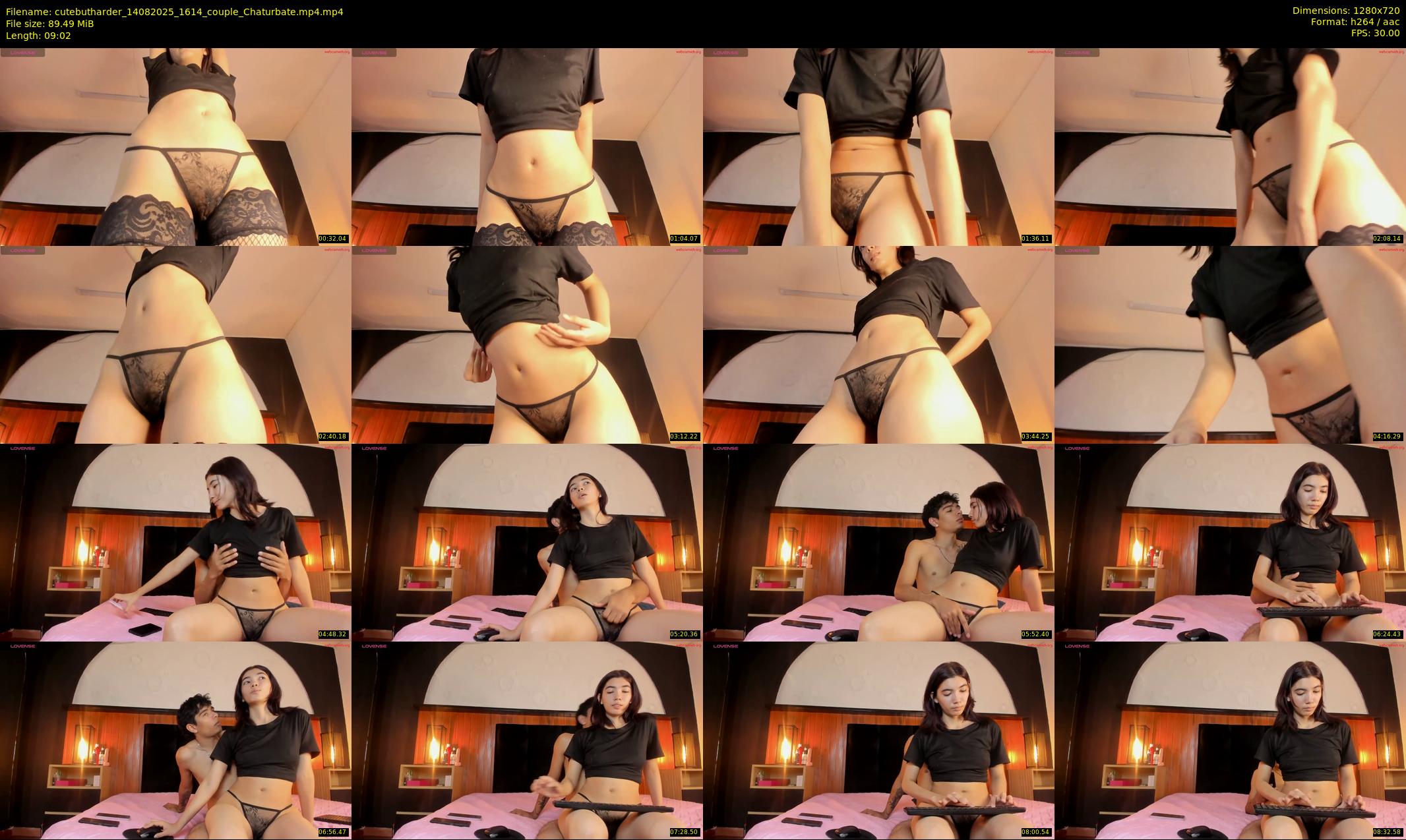 cutebutharder — 10 minute Chaturbate couple cam show recording, 720p, Aug 14, 2025