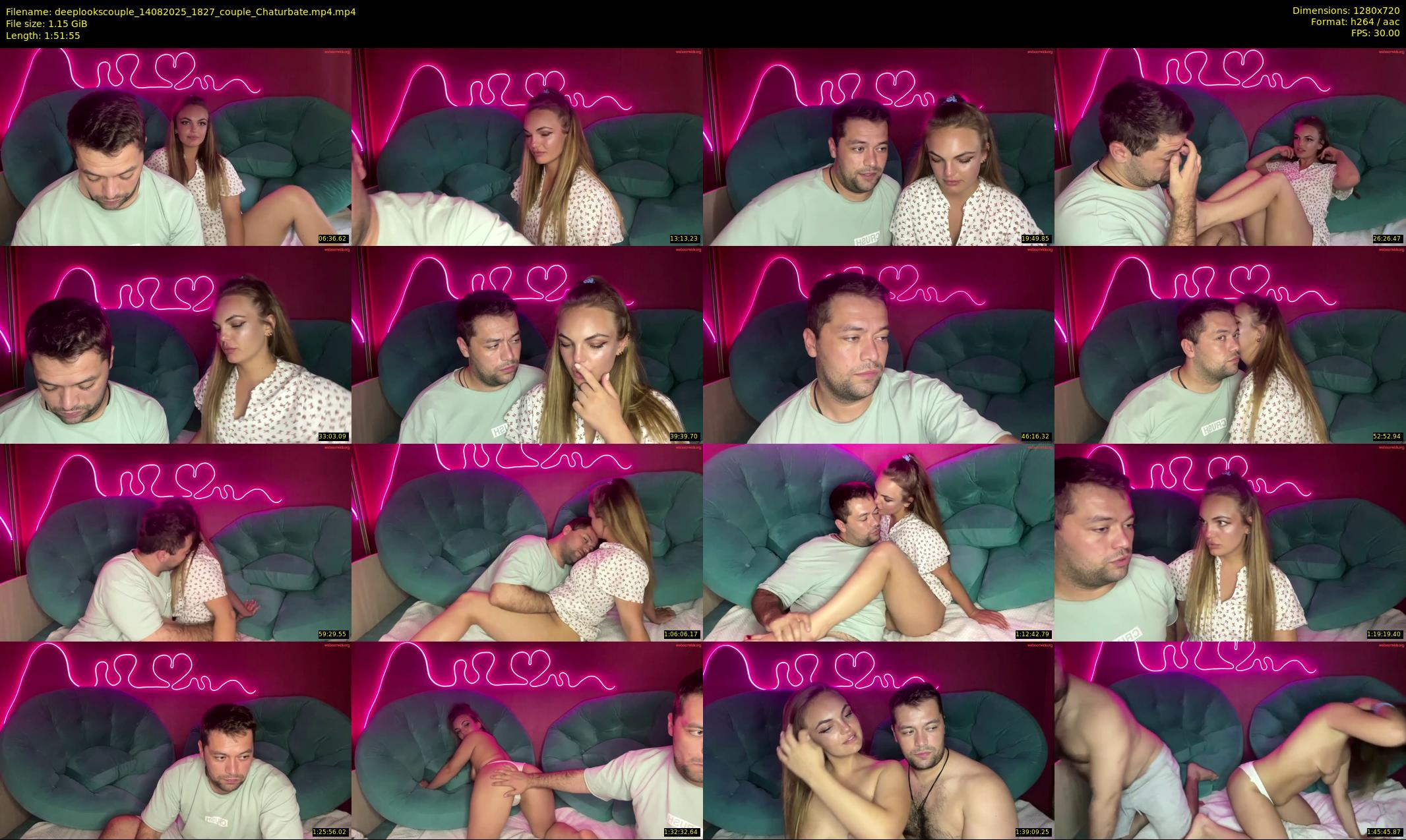 deeplookscouple — 112 minute Chaturbate couple cam show recording, 720p, Aug 14, 2025