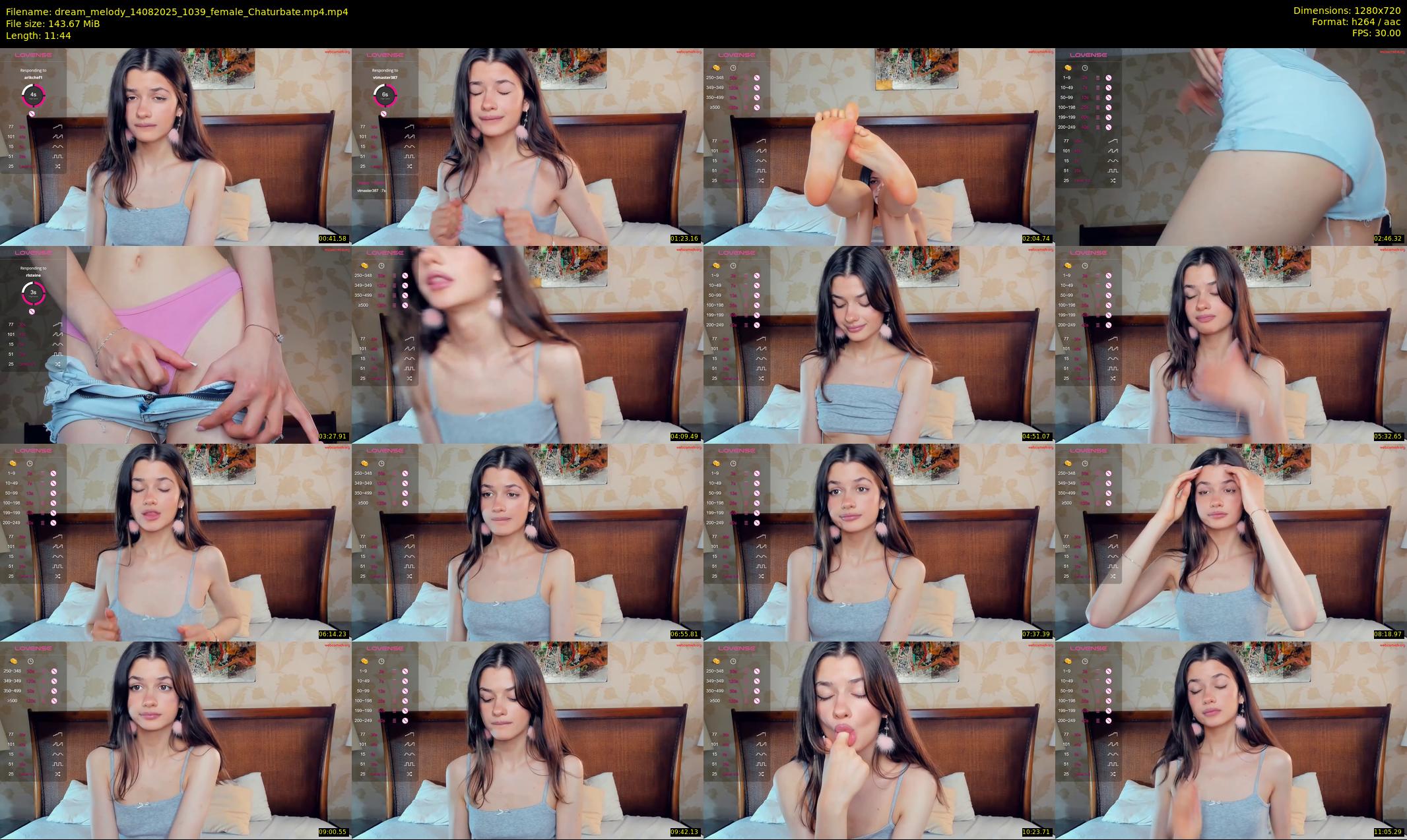 dream_melody — 12 minute Chaturbate female cam show recording, 720p, Aug 14, 2025