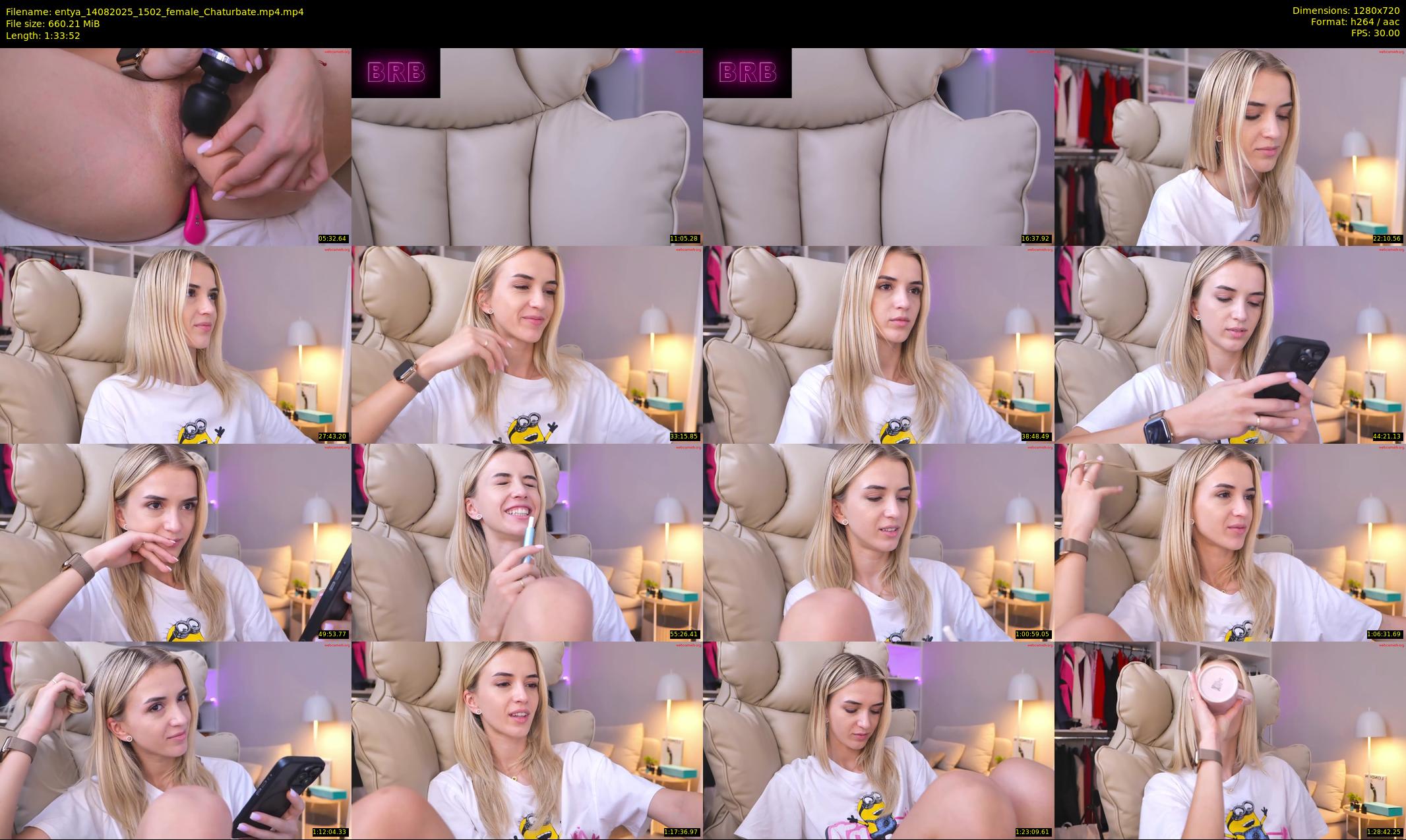 entya — 94 minute Chaturbate female cam show recording, 720p, Aug 14, 2025
