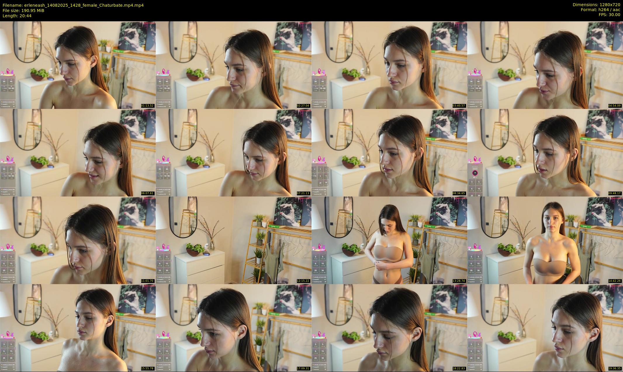 erleneash — 21 minute Chaturbate female cam show recording, 720p, Aug 14, 2025