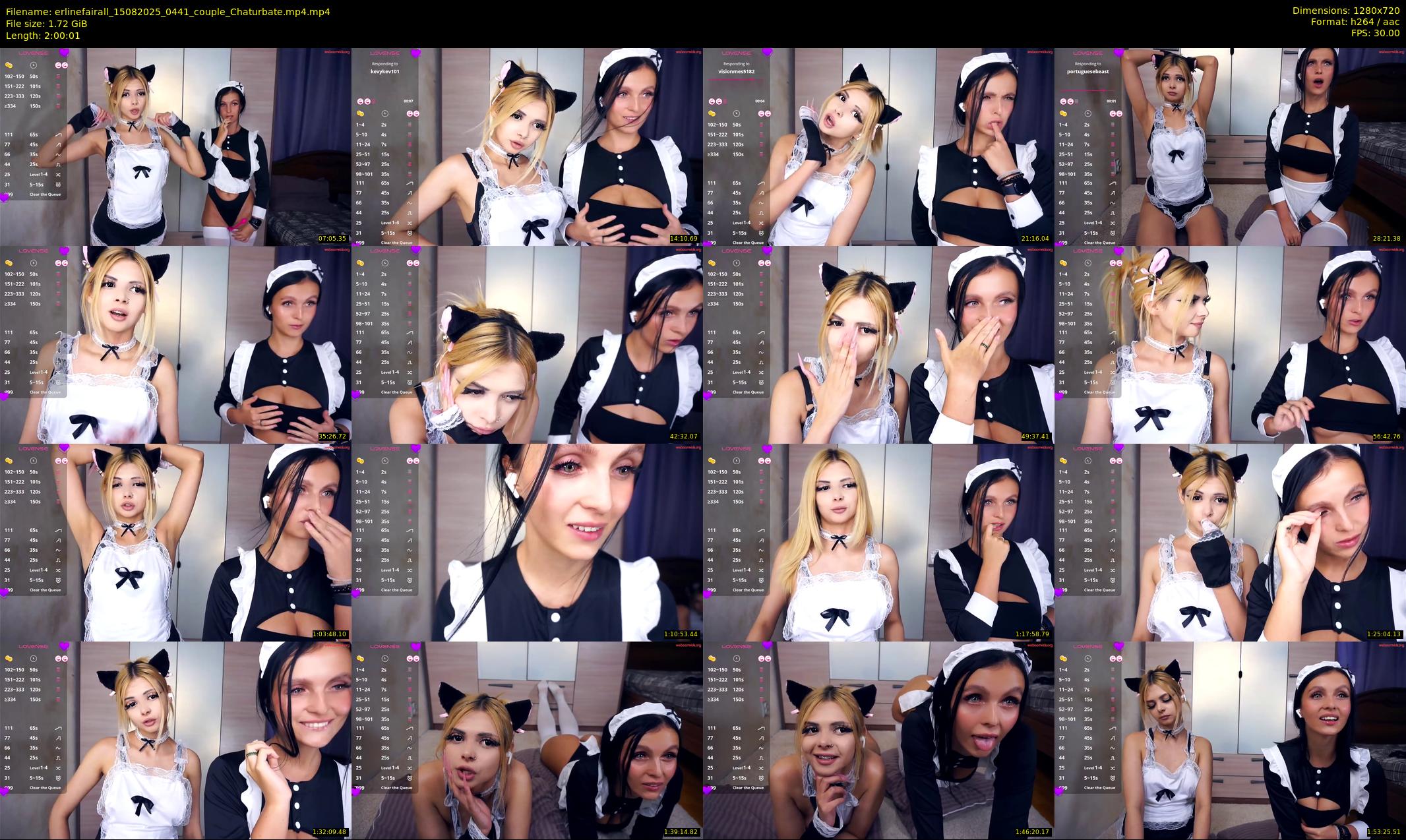 erlinefairall — 121 minute Chaturbate couple cam show recording, 720p, Aug 15, 2025