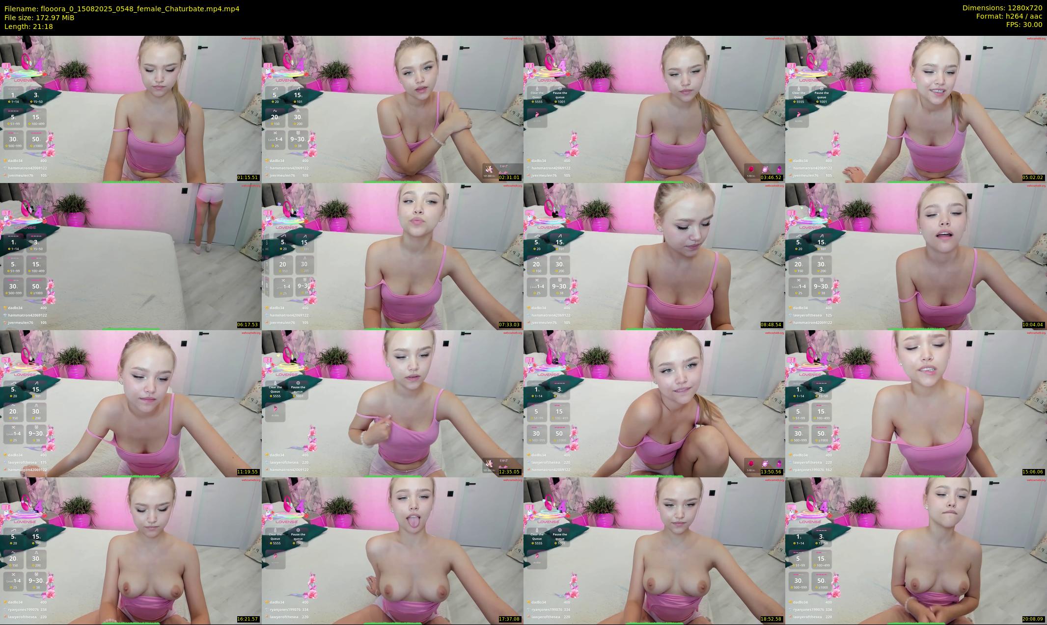 flooora_0 — 22 minute Chaturbate couple cam show recording, 720p, Aug 15, 2025