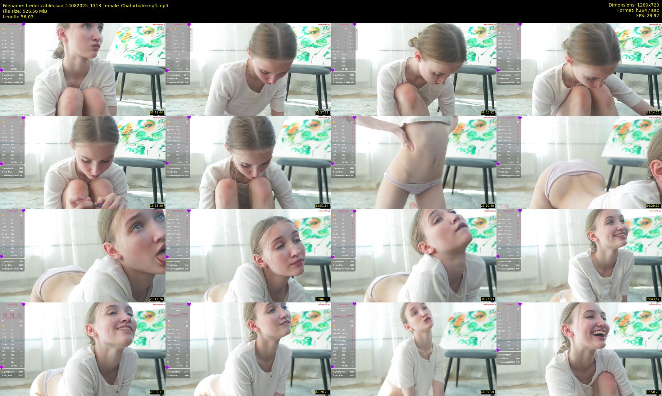 fredericabledsoe — 57 minute Chaturbate female cam show recording, 720p, Aug 14, 2025