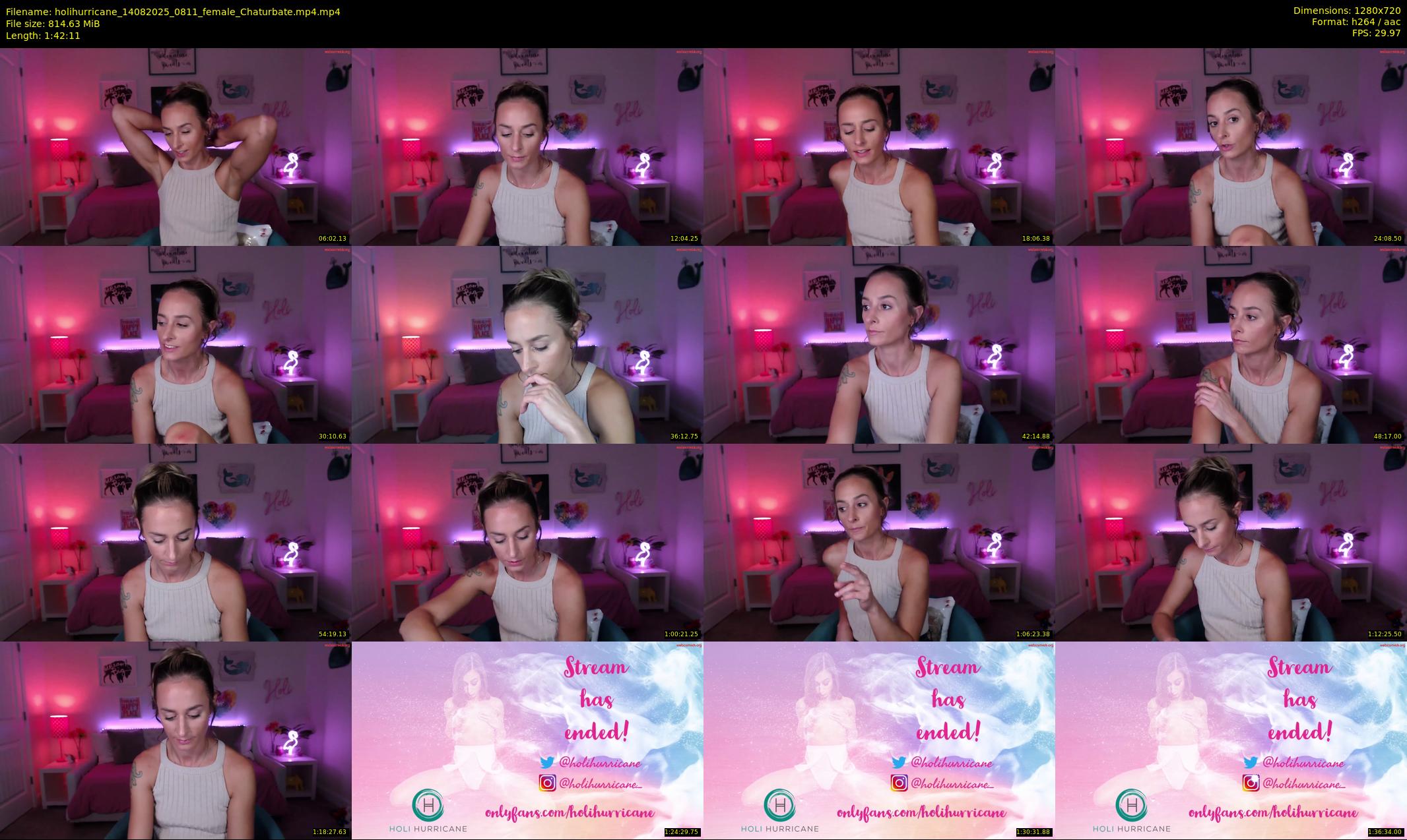 holihurricane — 103 minute Chaturbate female cam show recording, 720p, Aug 14, 2025