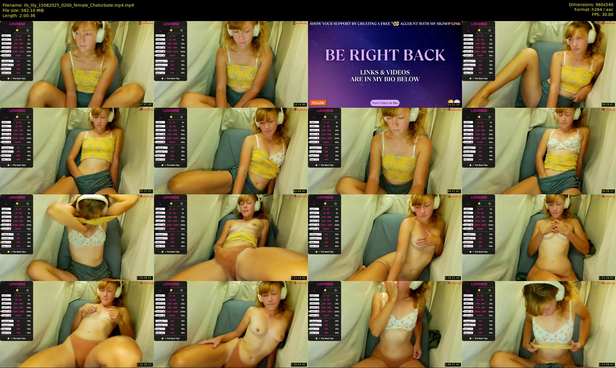 its_lily — 121 minute Chaturbate female cam show recording, 480p, Aug 15, 2025
