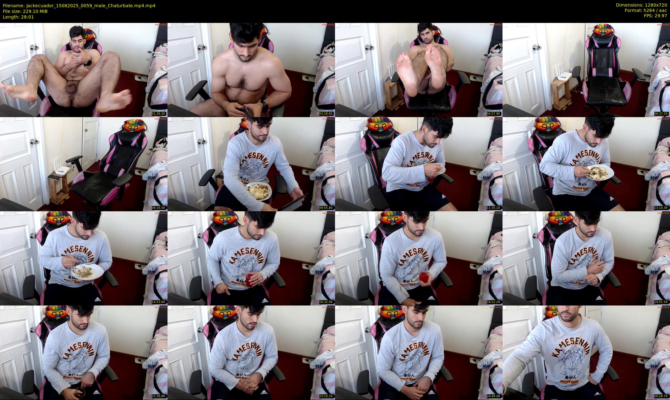 jackecuador — 29 minute Chaturbate male cam show recording, 720p, Aug 15, 2025