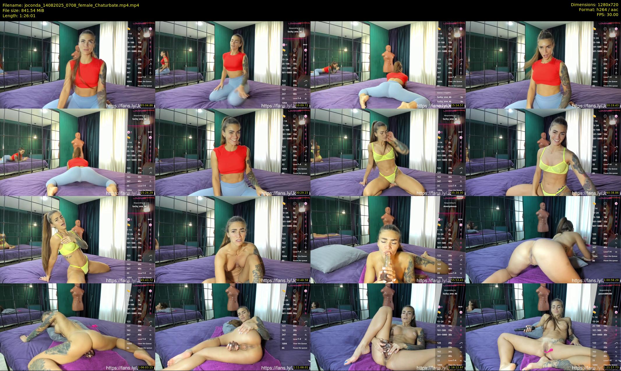 joconda — 87 minute Chaturbate female cam show recording, 720p, Aug 14, 2025