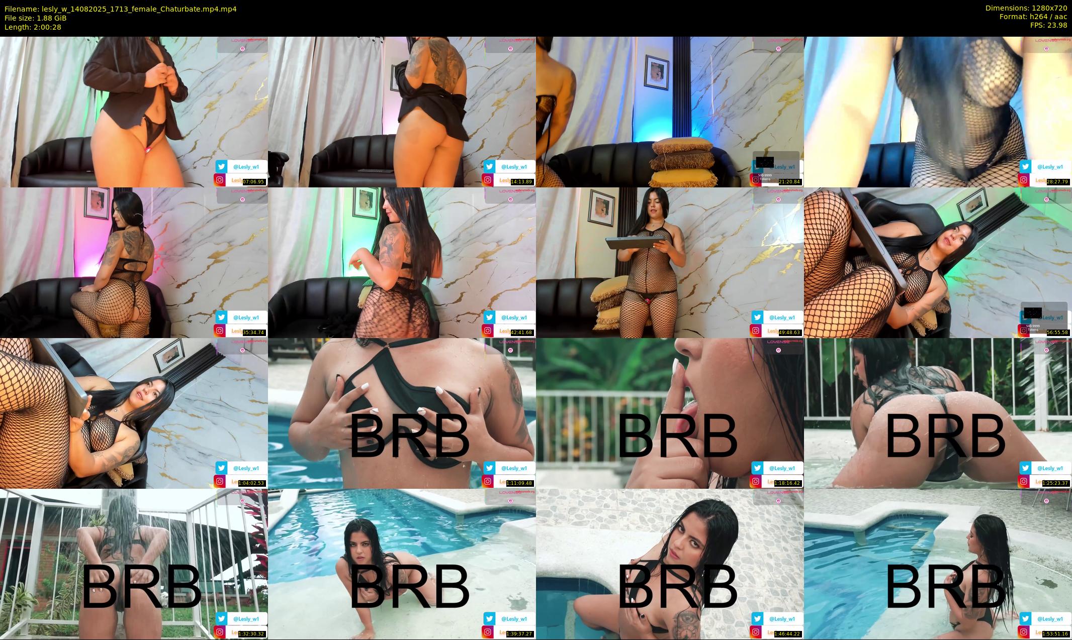 lesly_w — 121 minute Chaturbate female cam show recording, 720p, Aug 14, 2025