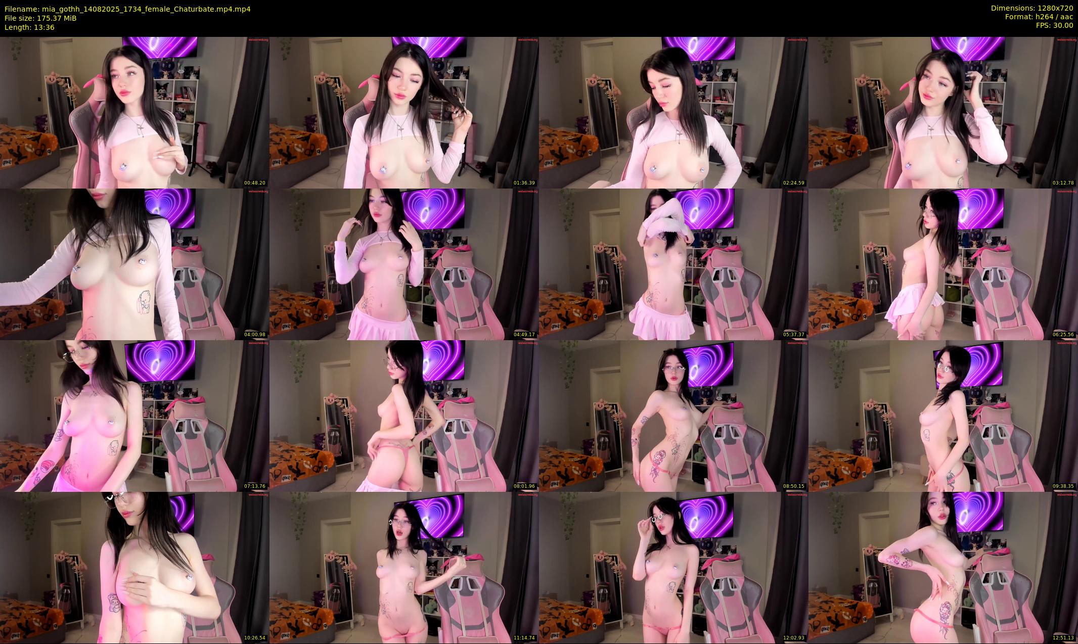 mia_gothh — 14 minute Chaturbate female cam show recording, 720p, Aug 14, 2025