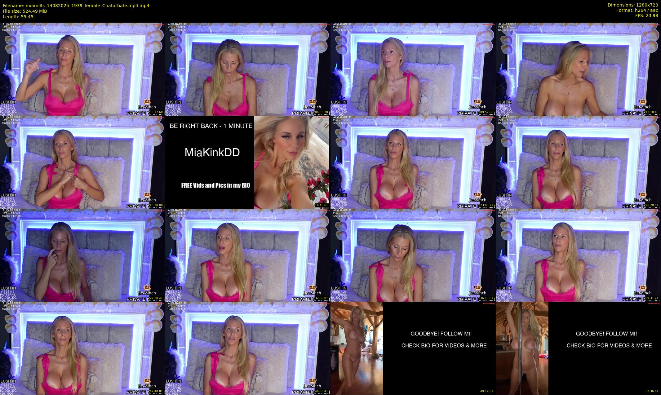 miamilfs — 56 minute Chaturbate female cam show recording, 720p, Aug 14, 2025