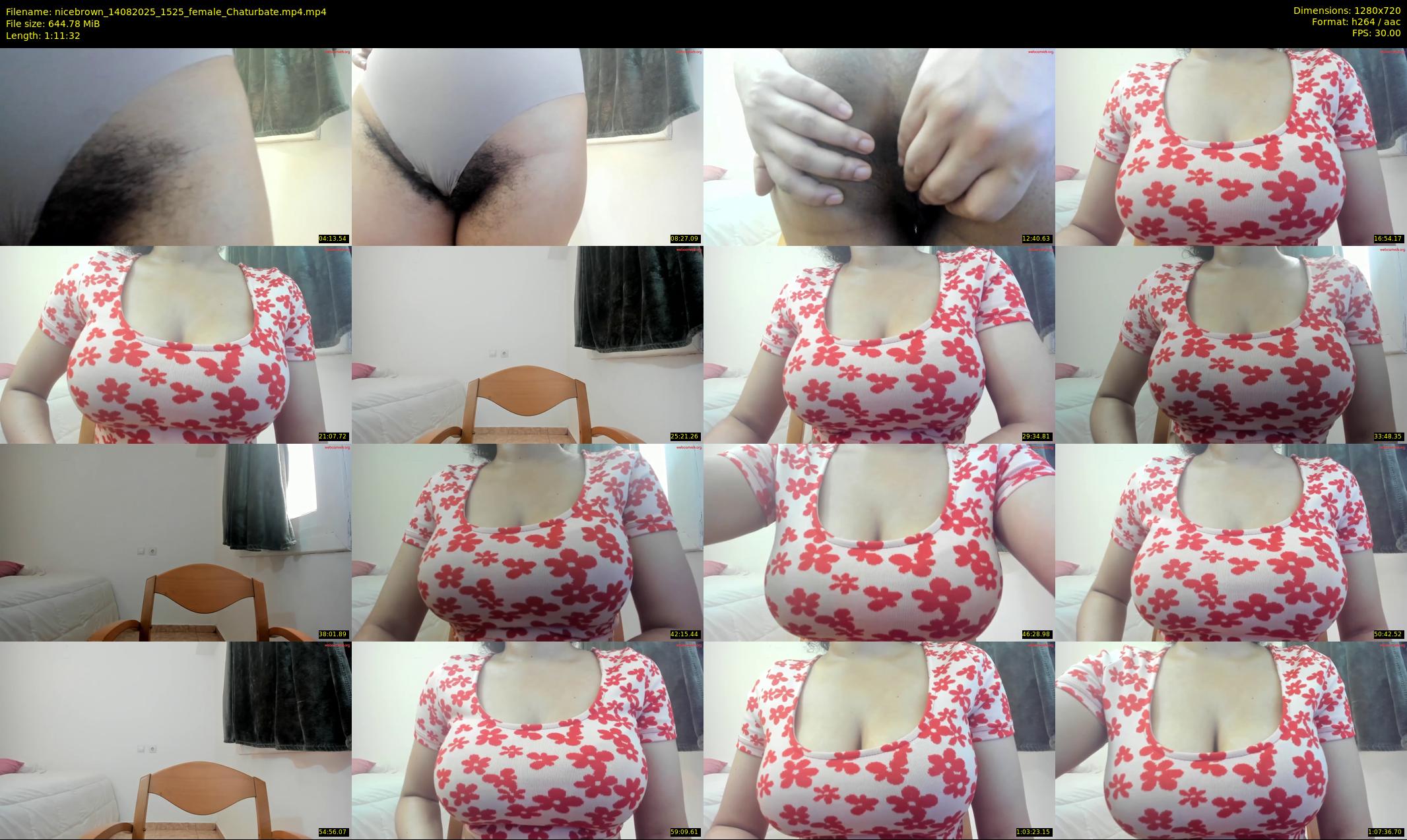 nicebrown — 72 minute Chaturbate female cam show recording, 720p, Aug 14, 2025