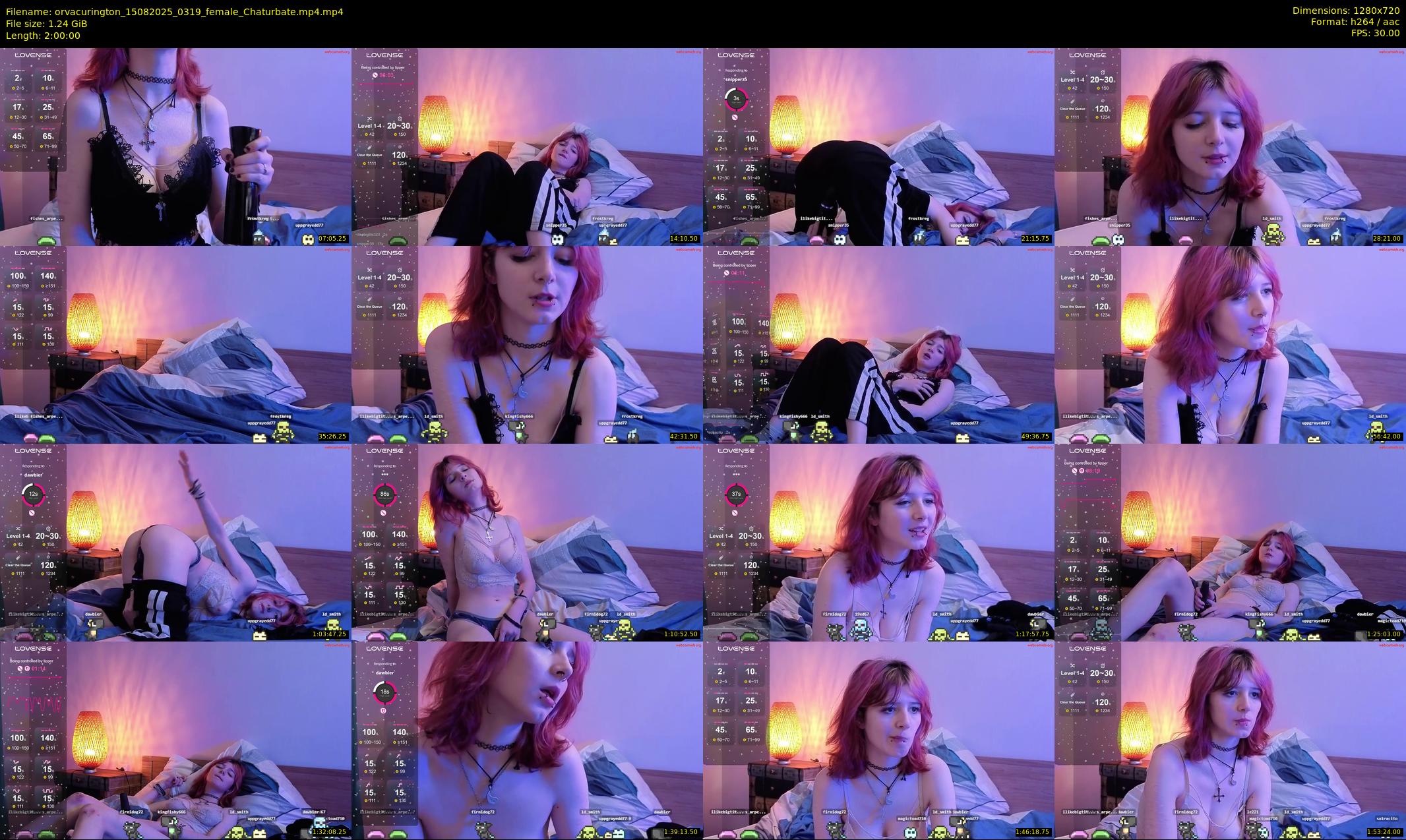 orvacurington — 120 minute Chaturbate female cam show recording, 720p, Aug 15, 2025