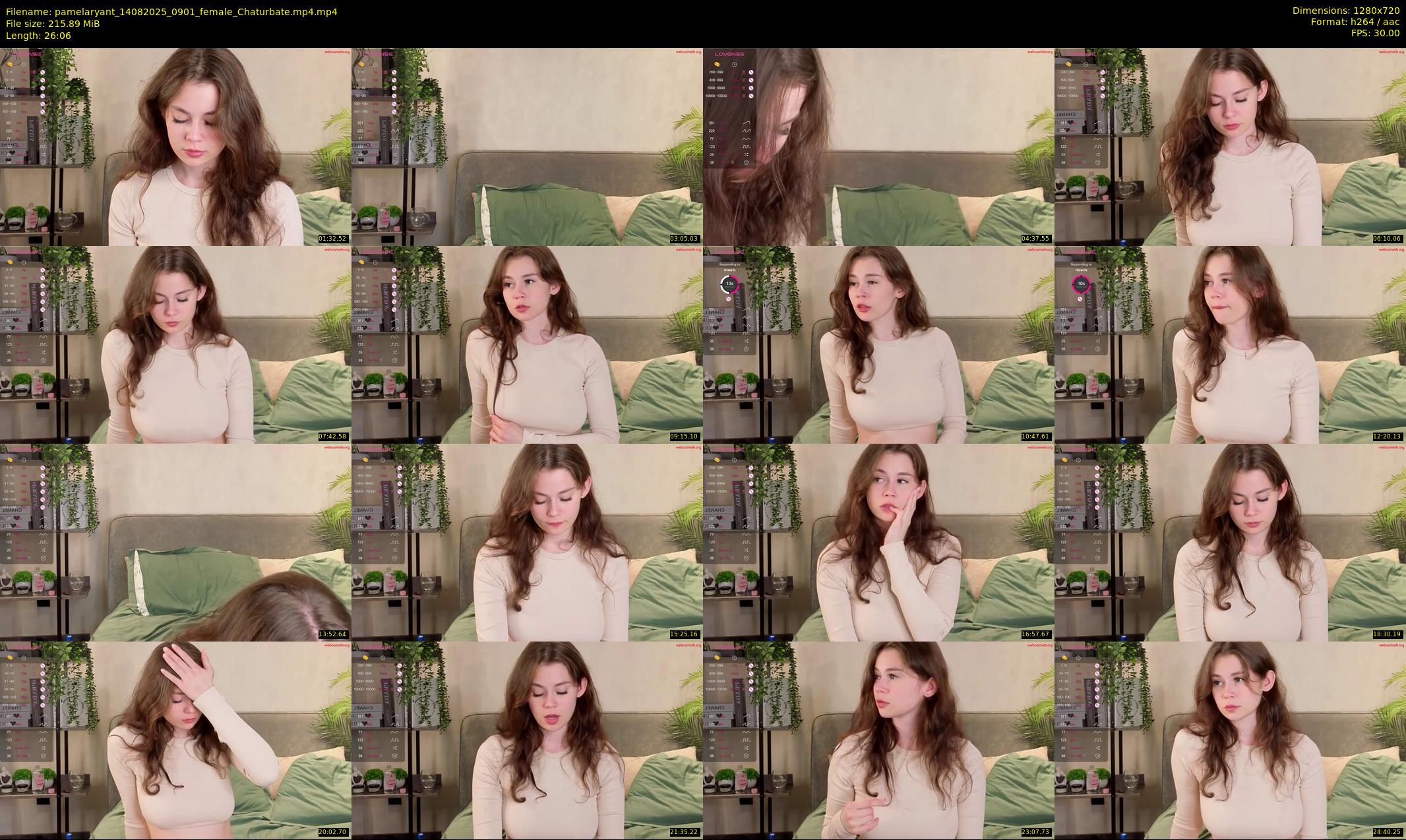 pamelaryant — 27 minute Chaturbate female cam show recording, 720p, Aug 14, 2025