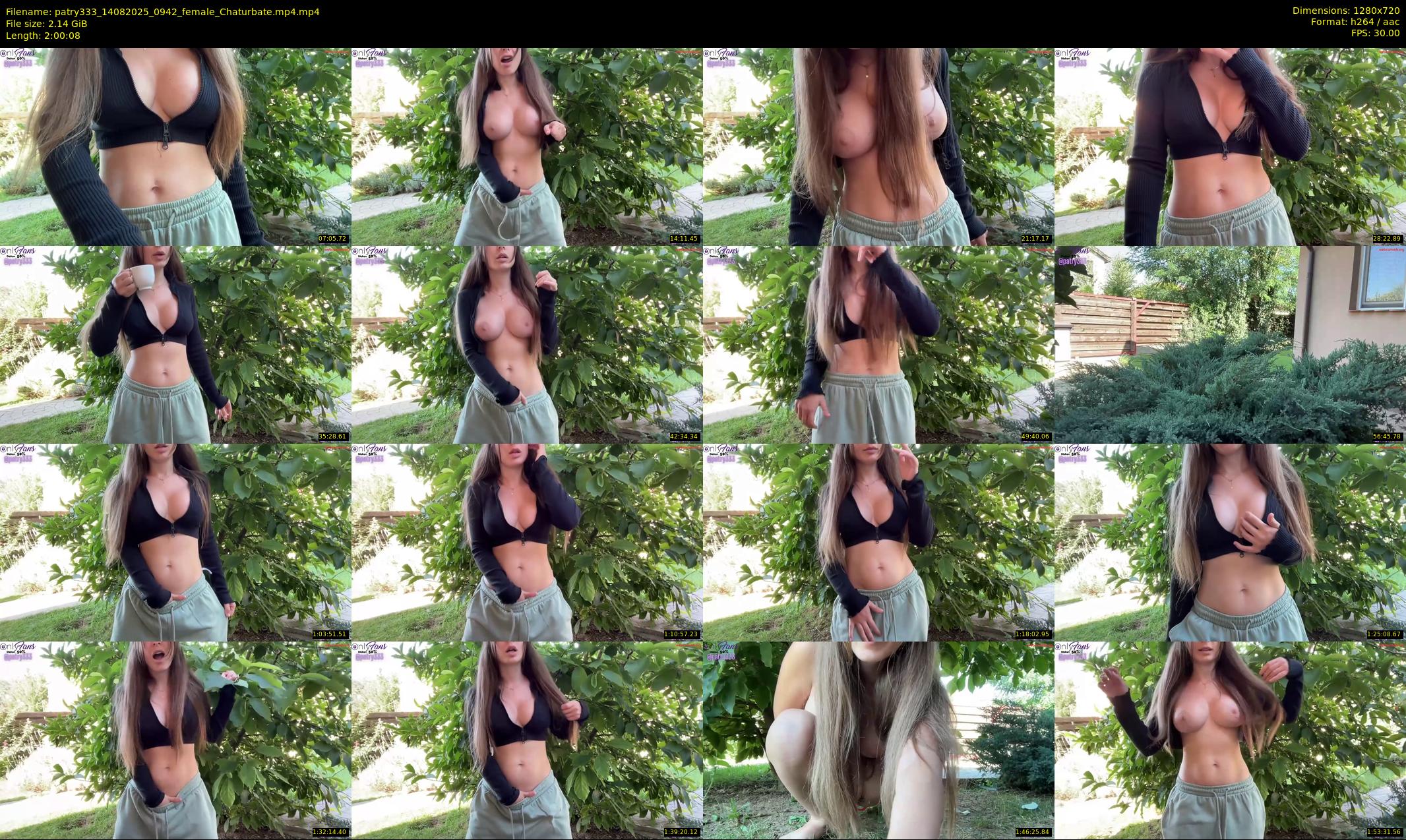 patry333 — 121 minute Chaturbate female cam show recording, 720p, Aug 14, 2025