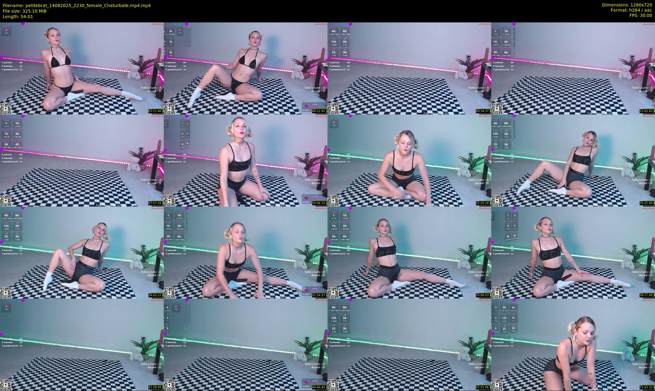 petitebrat — 55 minute Chaturbate female cam show recording, 720p, Aug 14, 2025