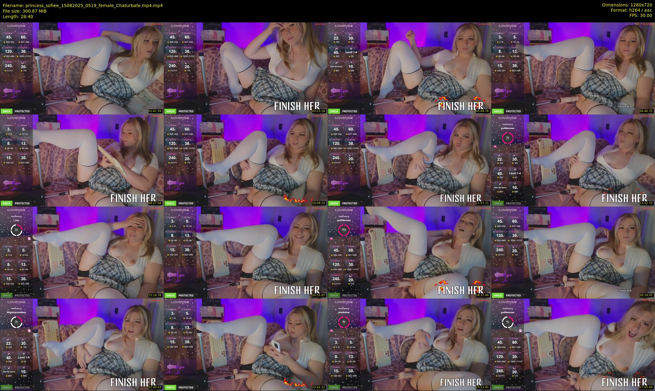 princess_sofiee — 29 minute Chaturbate female cam show recording, 720p, Aug 15, 2025
