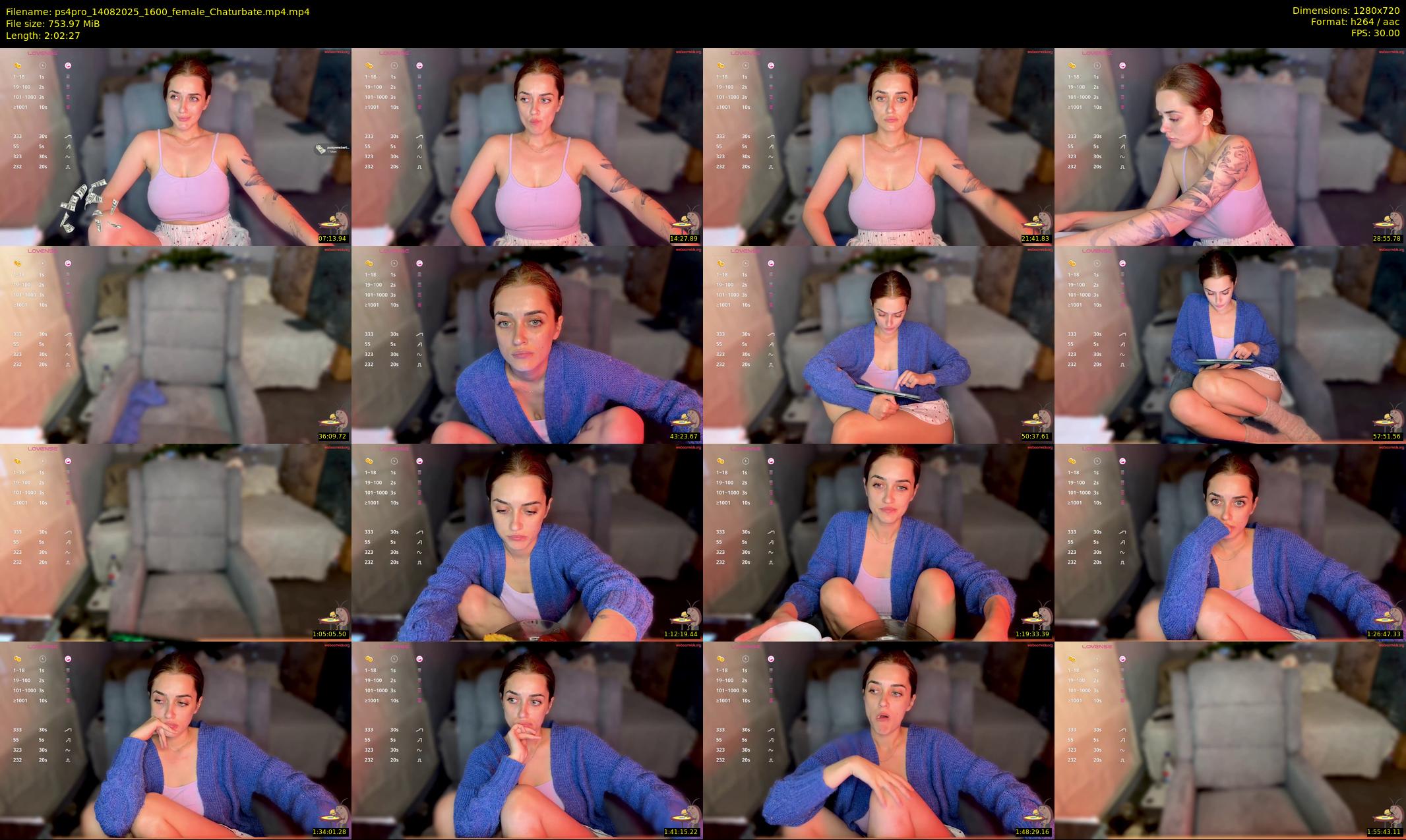 ps4pro — 123 minute Chaturbate female cam show recording, 720p, Aug 14, 2025