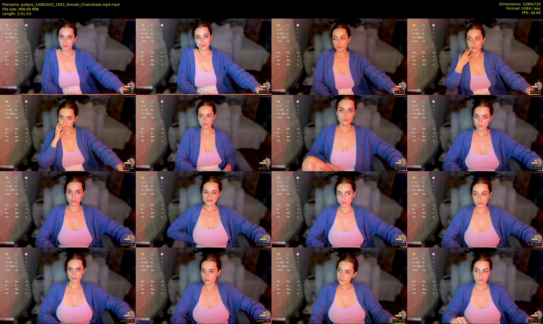 ps4pro — 122 minute Chaturbate female cam show recording, 720p, Aug 14, 2025