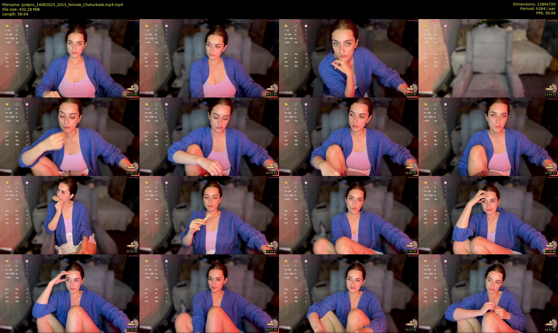 ps4pro — 59 minute Chaturbate female cam show recording, 720p, Aug 14, 2025