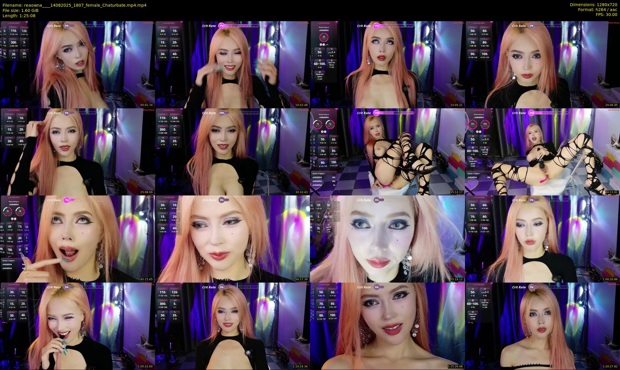 reaowna___ — 86 minute Chaturbate female cam show recording, 720p, Aug 14, 2025