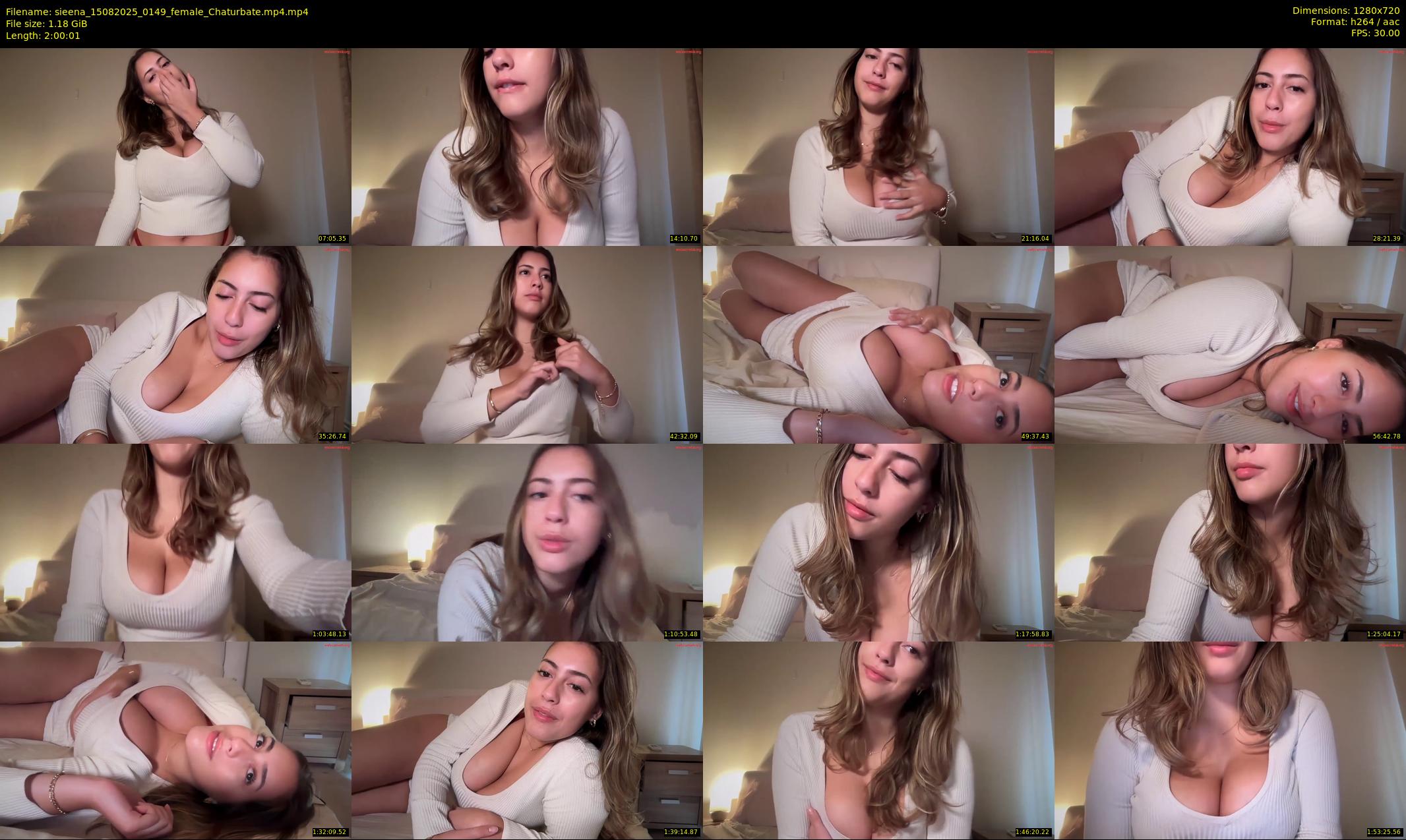 sieena — 121 minute Chaturbate female cam show recording, 720p, Aug 15, 2025