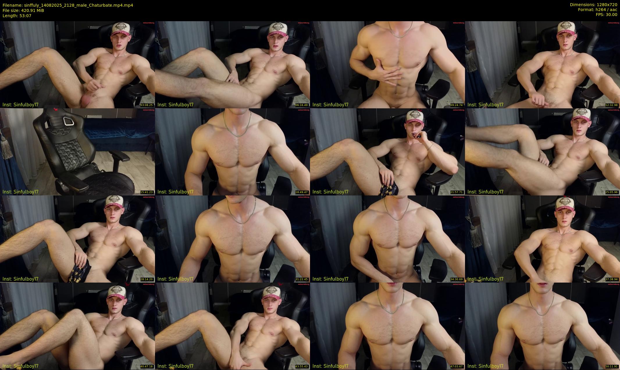 sinffuly — 54 minute Chaturbate male cam show recording, 720p, Aug 14, 2025