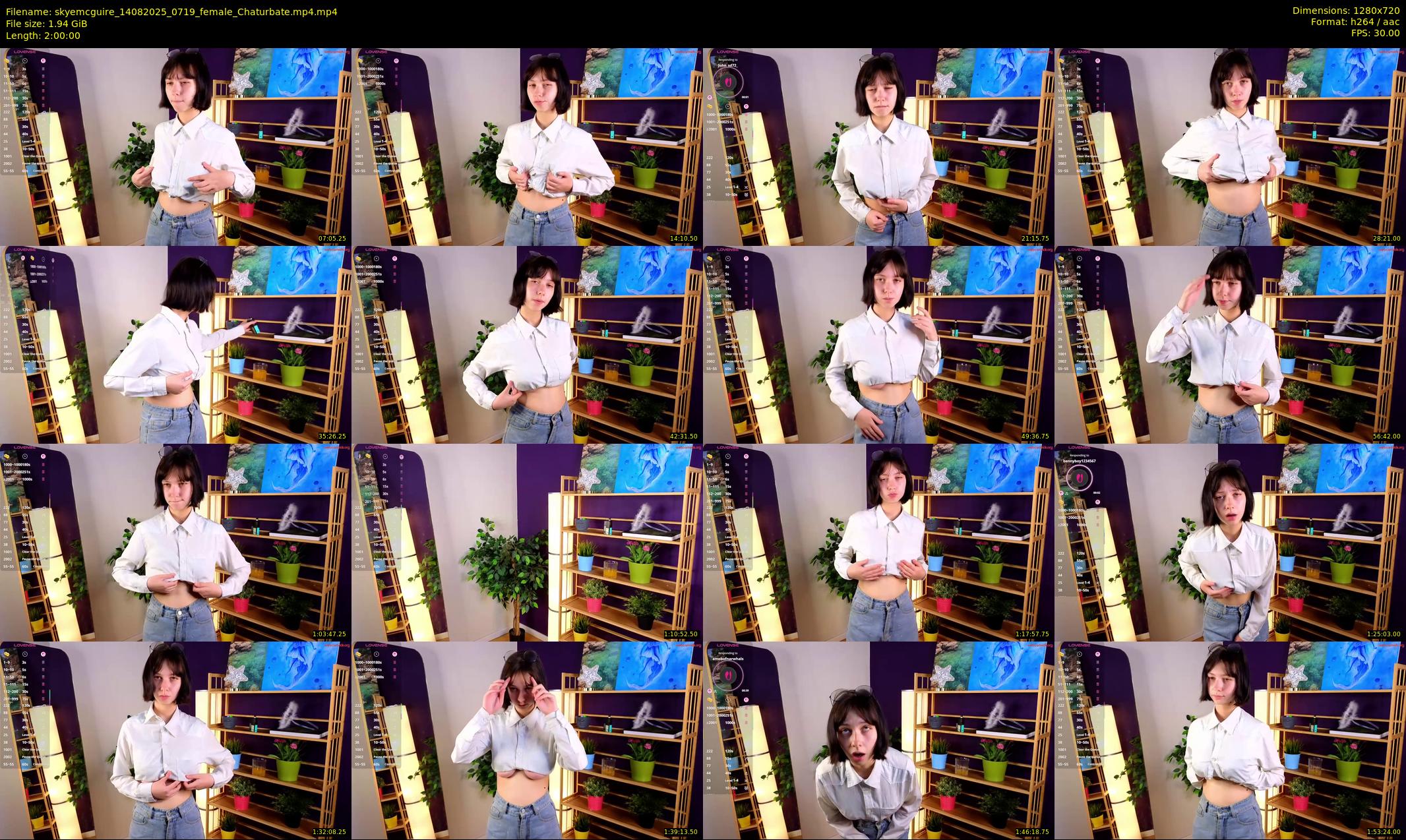 skyemcguire — 120 minute Chaturbate female cam show recording, 720p, Aug 14, 2025