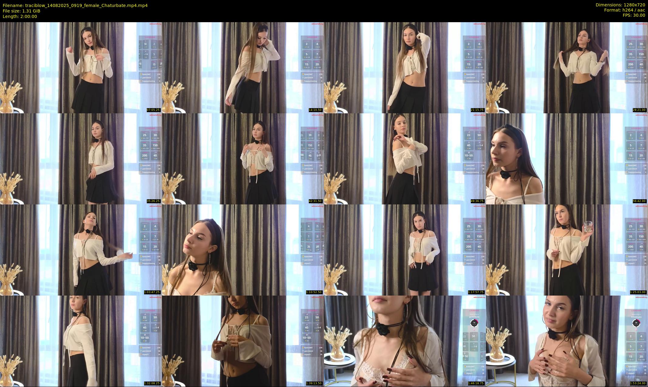 traciblow — 120 minute Chaturbate female cam show recording, 720p, Aug 14, 2025