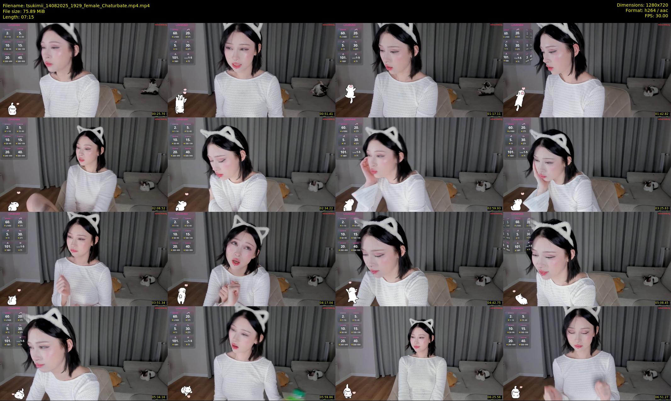 tsukimii — 8 minute Chaturbate female cam show recording, 720p, Aug 14, 2025