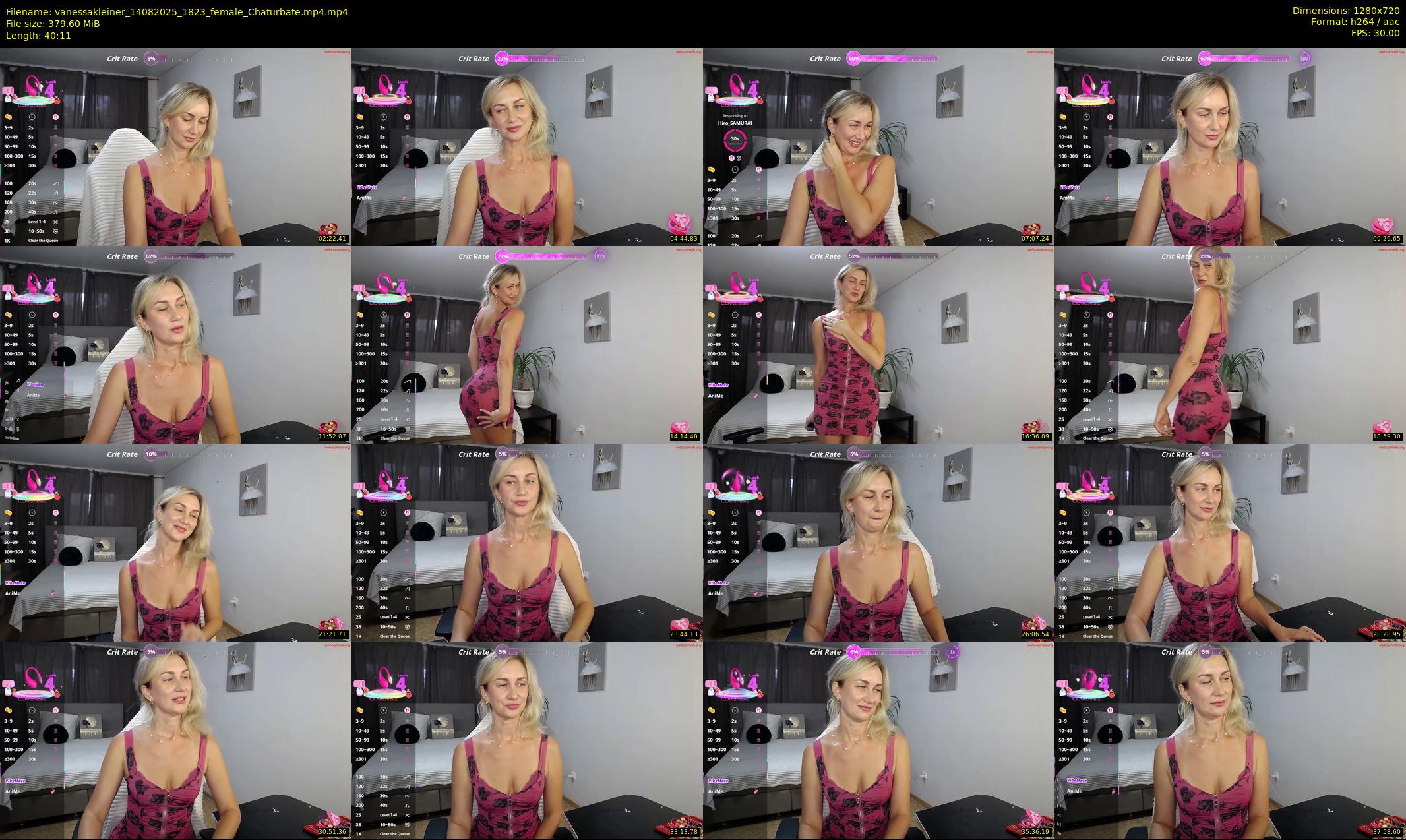 vanessakleiner — 41 minute Chaturbate female cam show recording, 720p, Aug 14, 2025