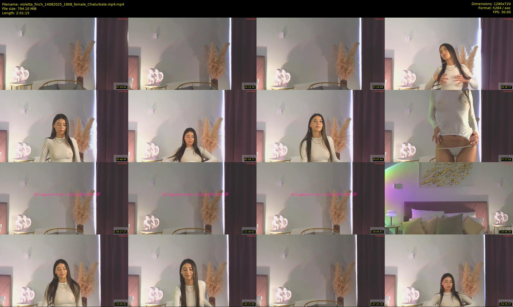 violetta_finch — 122 minute Chaturbate female cam show recording, 720p, Aug 14, 2025