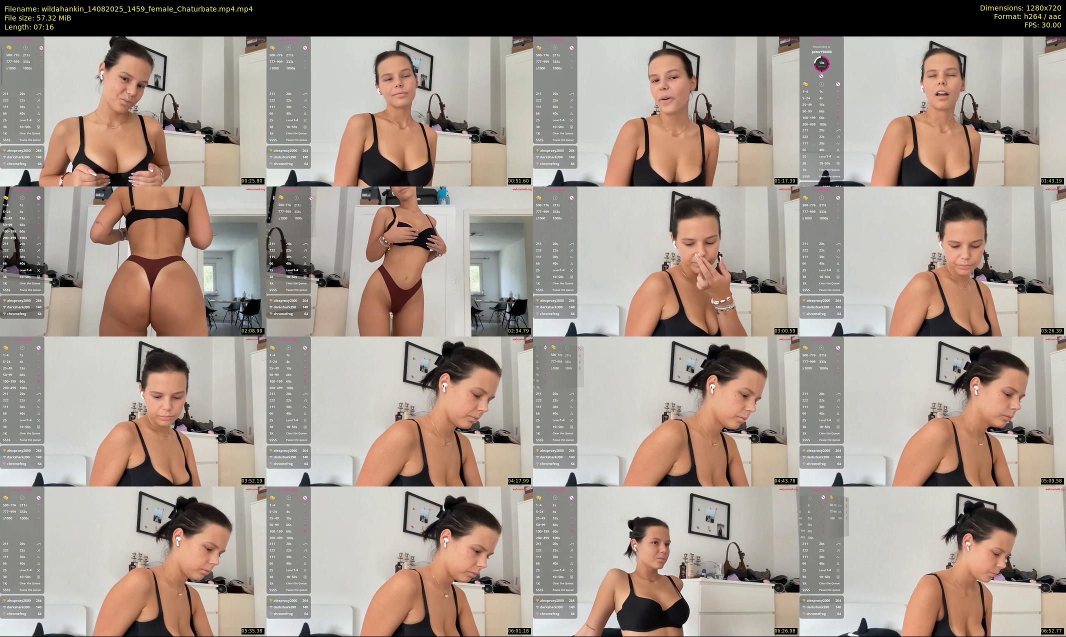 wildahankin — 8 minute Chaturbate female cam show recording, 720p, Aug 14, 2025