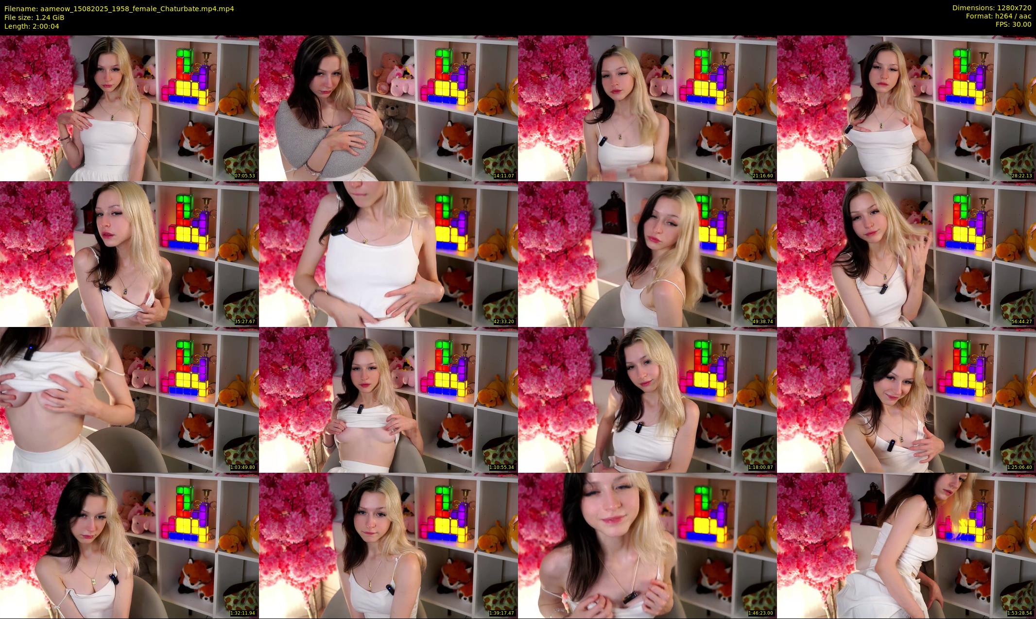 aameow — 121 minute Chaturbate female cam show recording, 720p, Aug 15, 2025